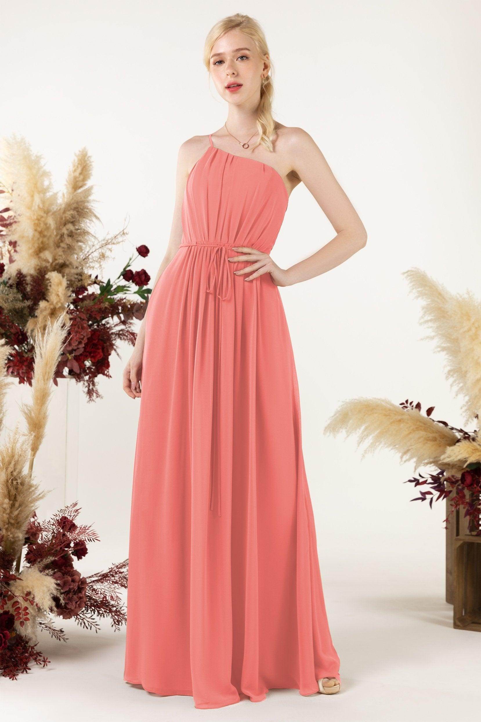 A-Line Floor Length Chiffon Bridesmaid Dress CB0462