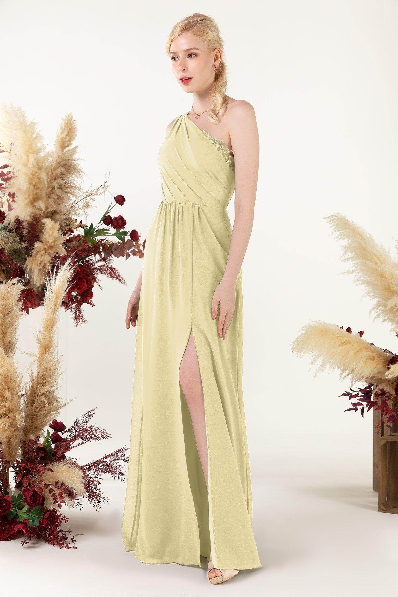 A-Line Floor Length Chiffon Bridesmaid Dress CB0477