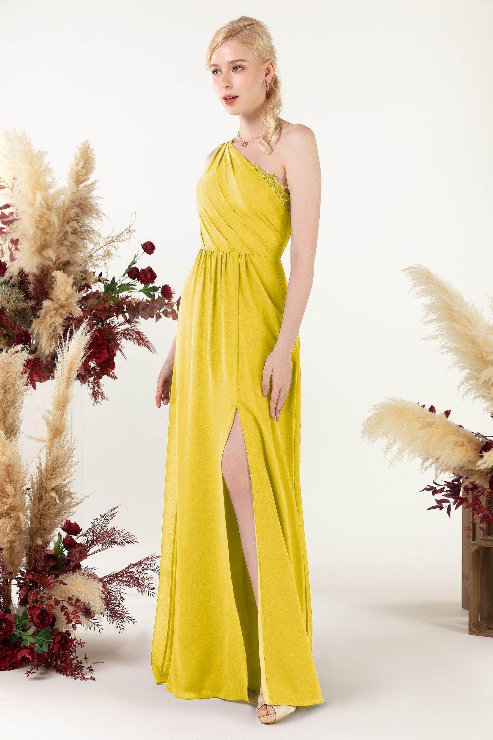 A-Line Floor Length Chiffon Bridesmaid Dress CB0477
