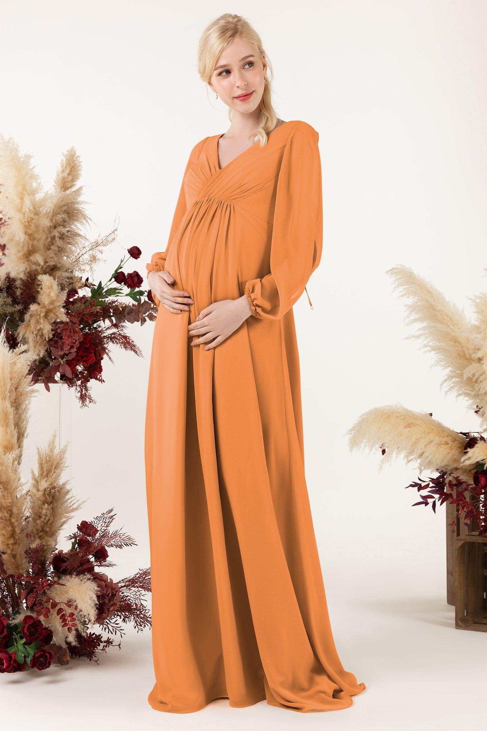 A-Line Sweep-Brush Train Chiffon Bridesmaid Dress CB0479M