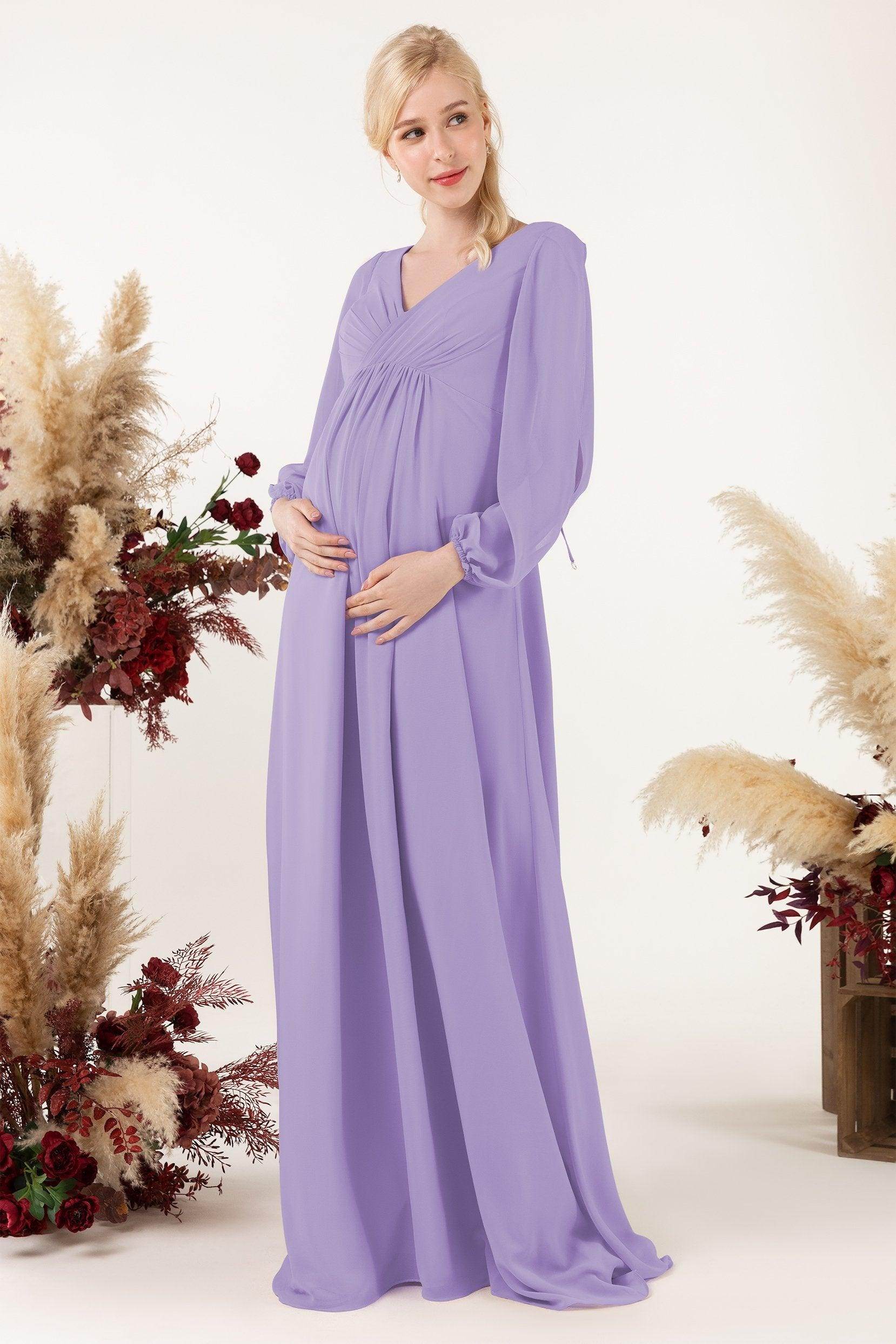 A-Line Sweep-Brush Train Chiffon Bridesmaid Dress CB0479M