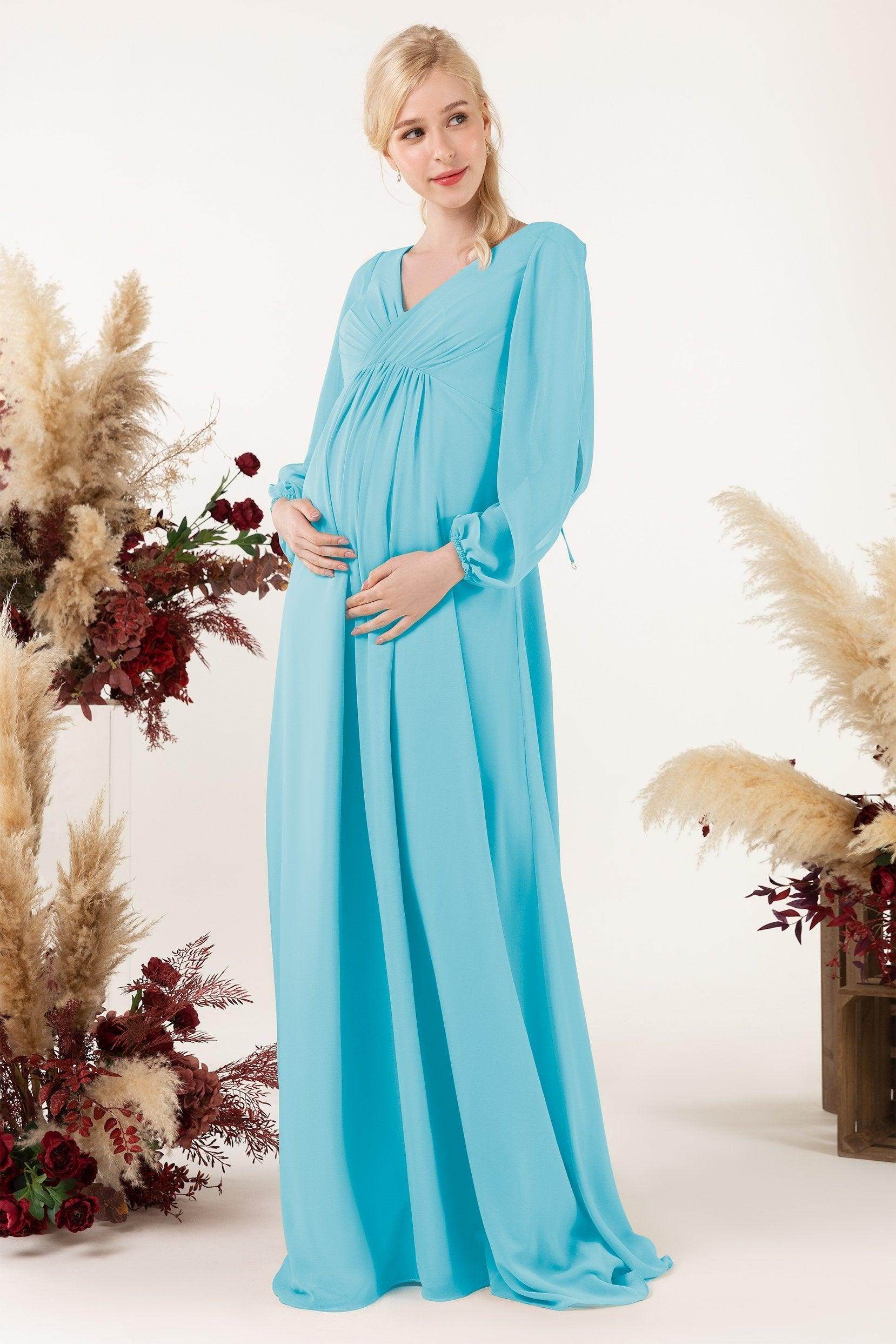 A-Line Sweep-Brush Train Chiffon Bridesmaid Dress CB0479M