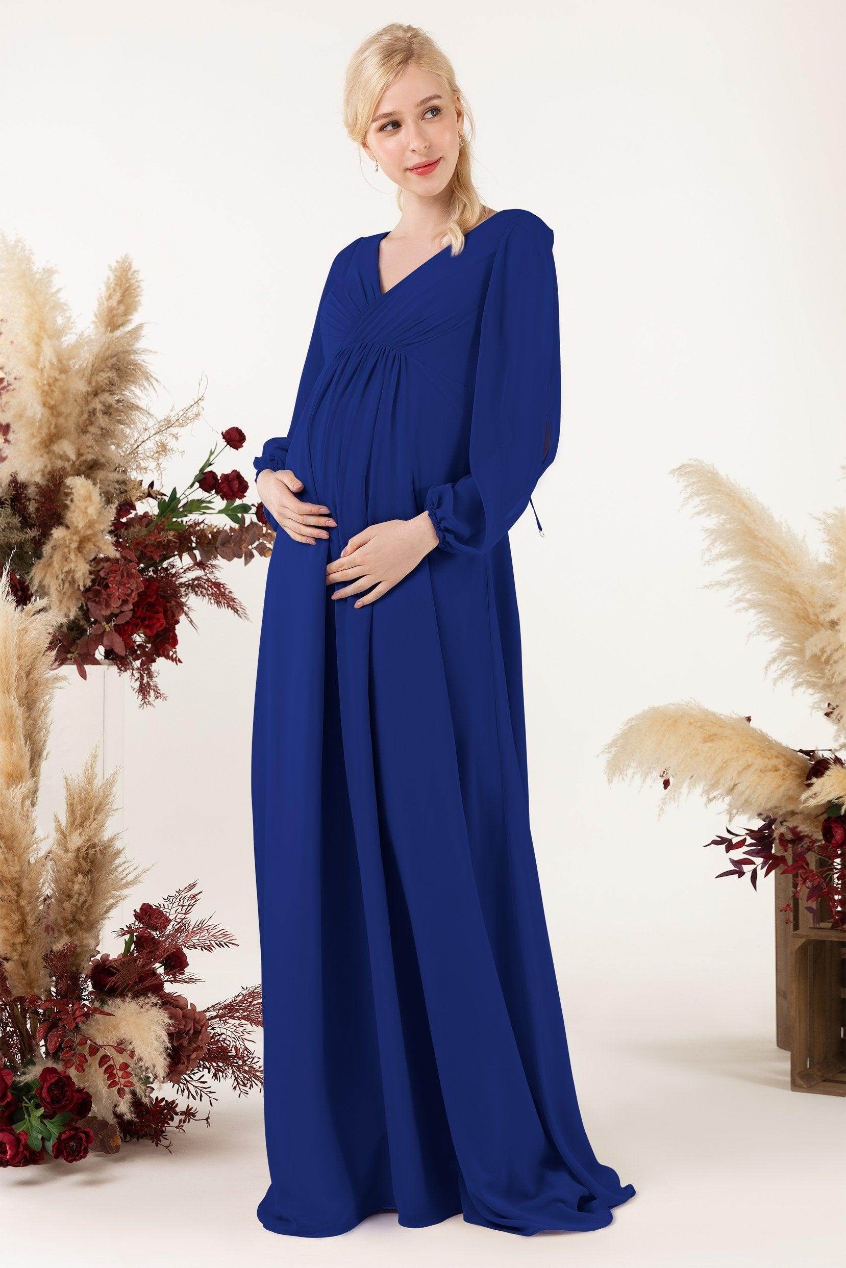 A-Line Sweep-Brush Train Chiffon Bridesmaid Dress CB0479M