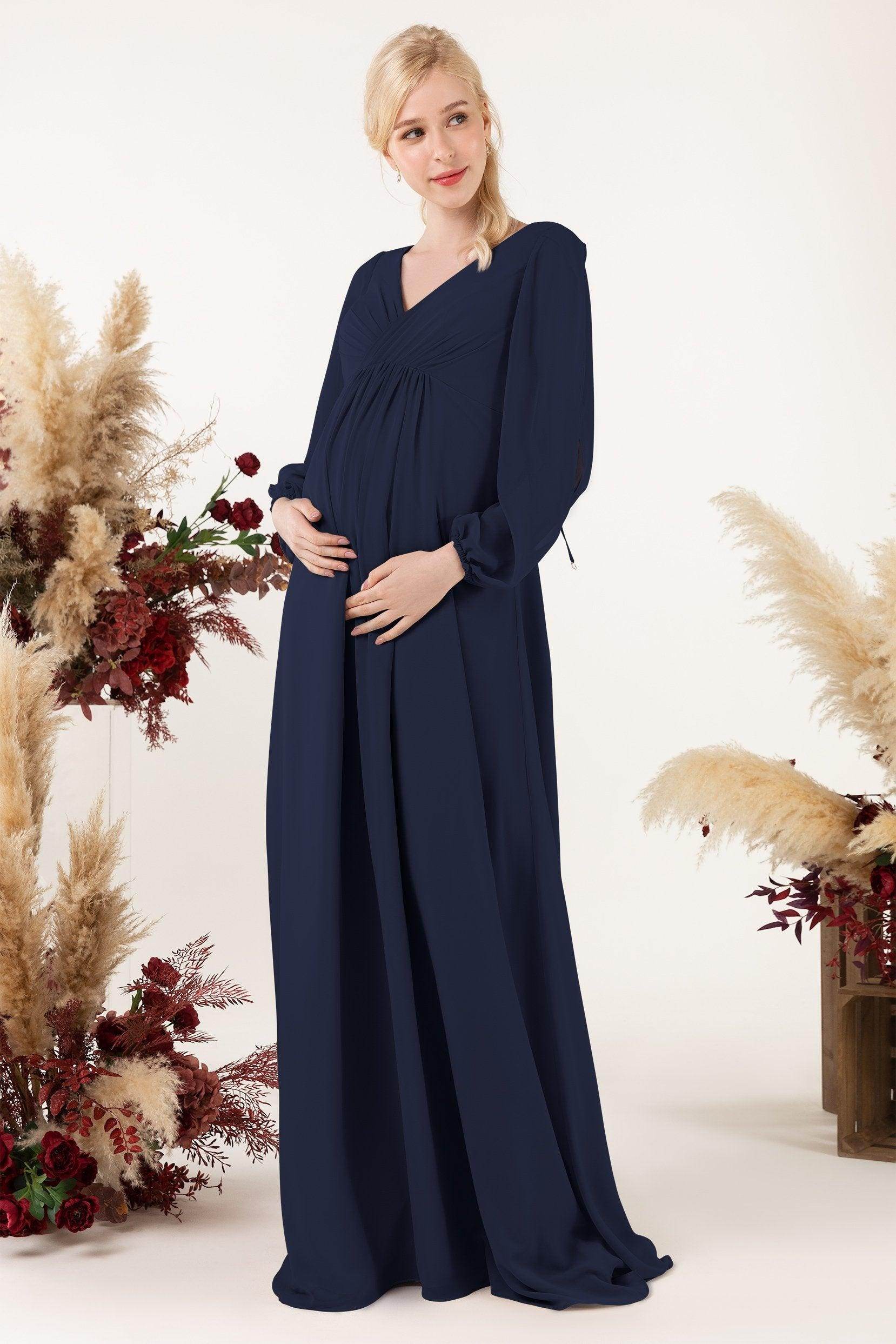 A-Line Sweep-Brush Train Chiffon Bridesmaid Dress CB0479M