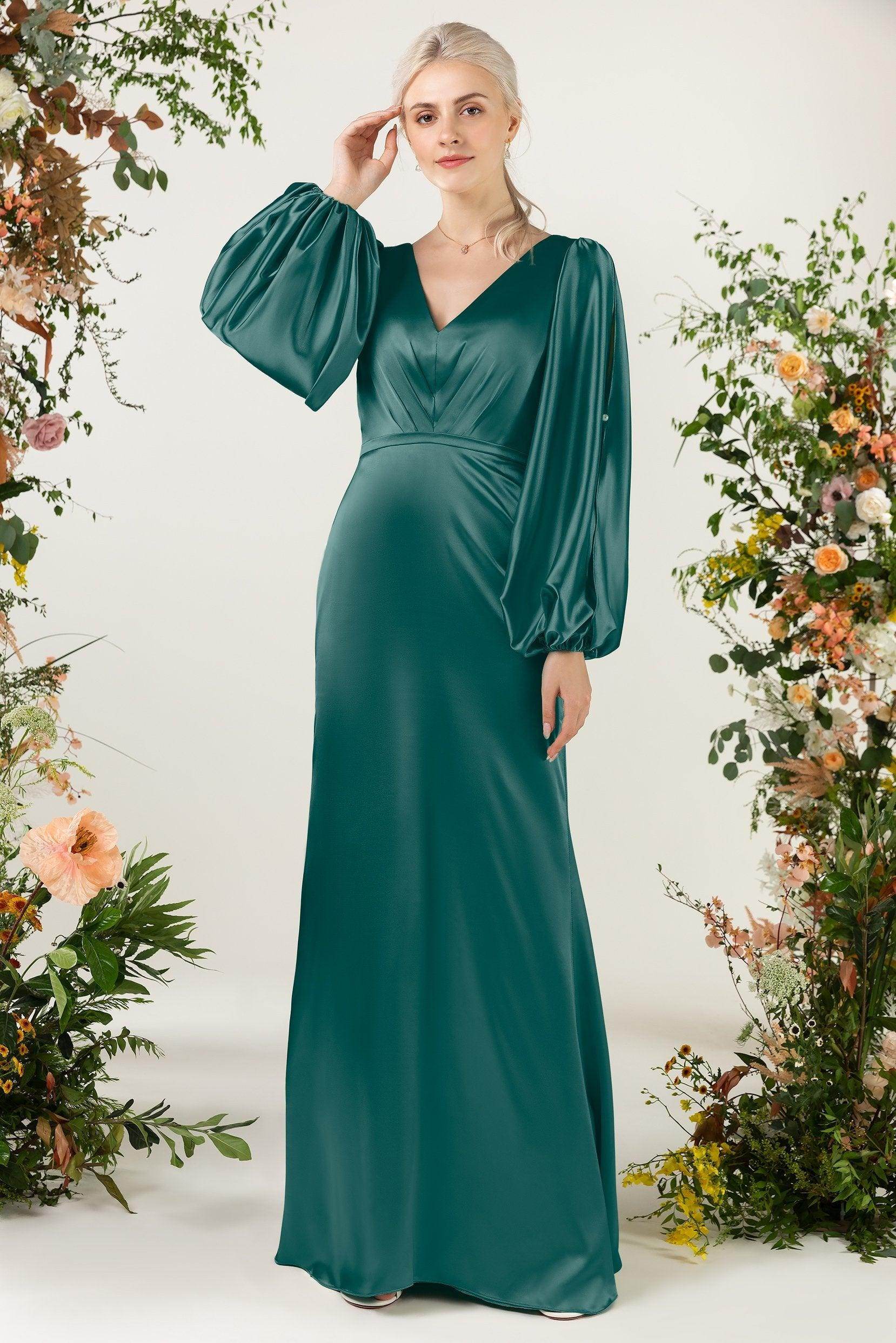 Trumpet Luxe Satin Bridesmaid Dress Formal Dresses CB0500