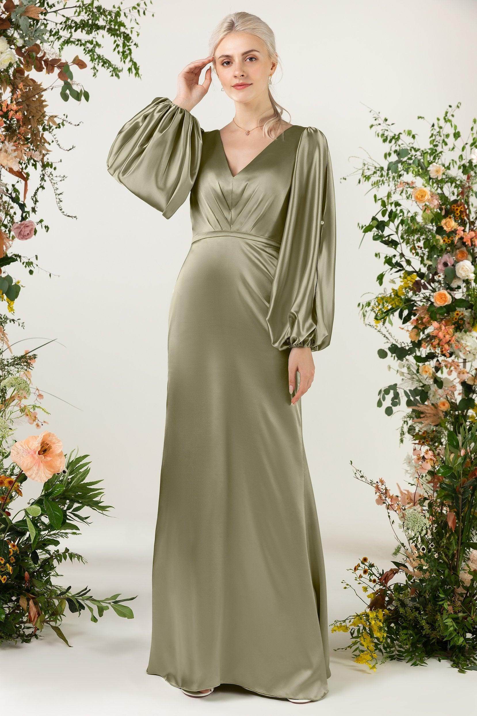 Trumpet Luxe Satin Bridesmaid Dress Formal Dresses CB0500