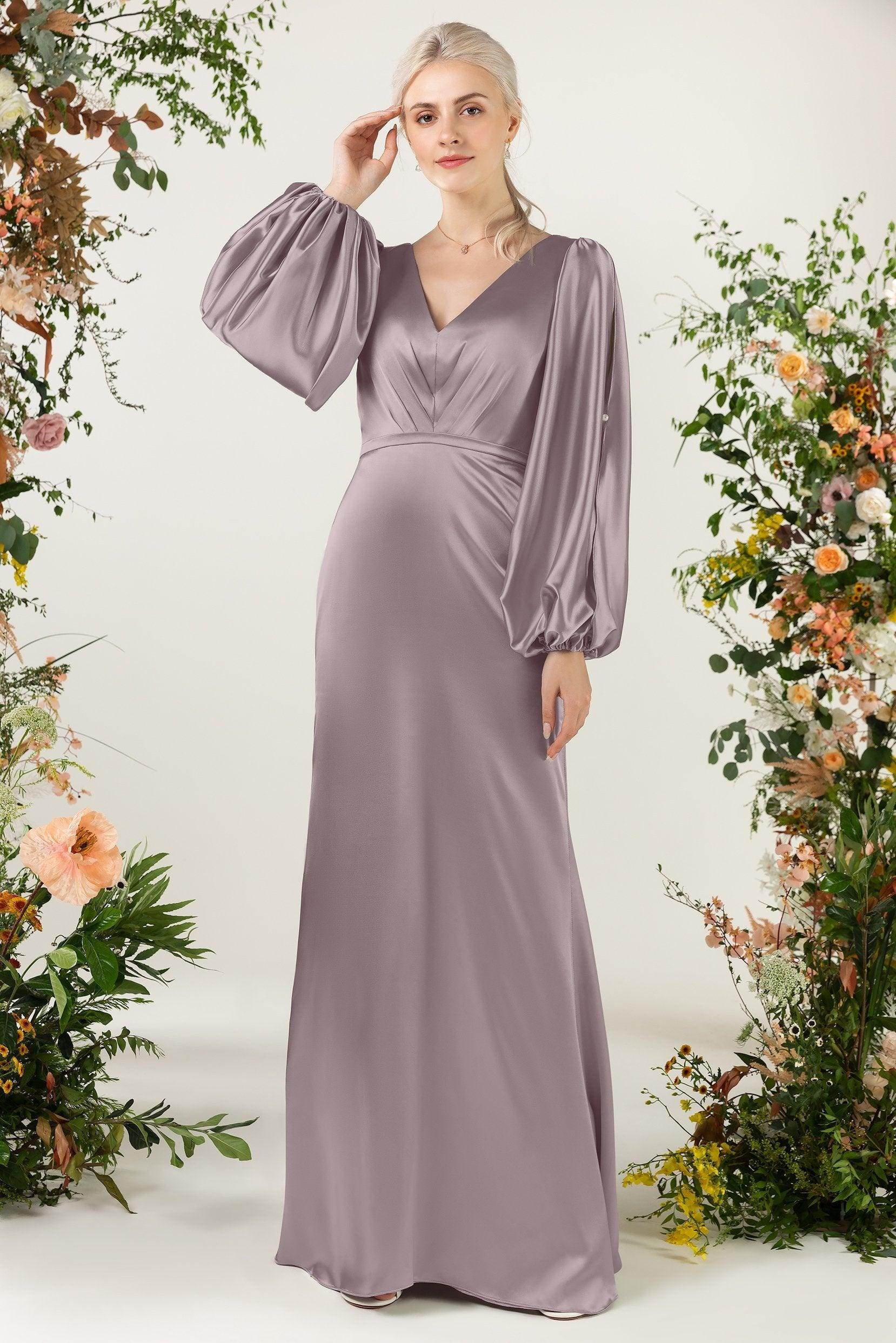 Trumpet Luxe Satin Bridesmaid Dress Formal Dresses CB0500