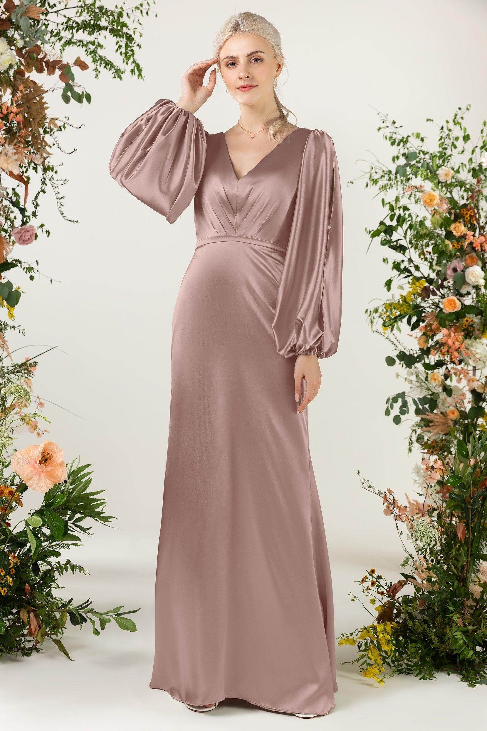 Trumpet Luxe Satin Bridesmaid Dress Formal Dresses CB0500