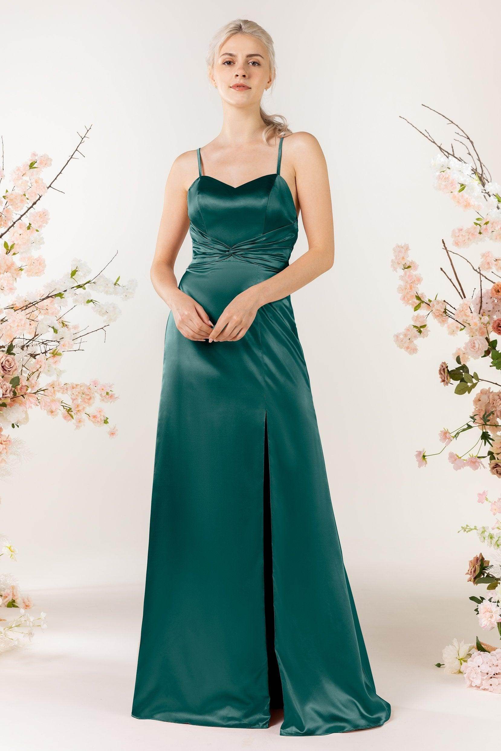 Sheath Luxe Satin Bridesmaid Dress Formal Dresses CB0507