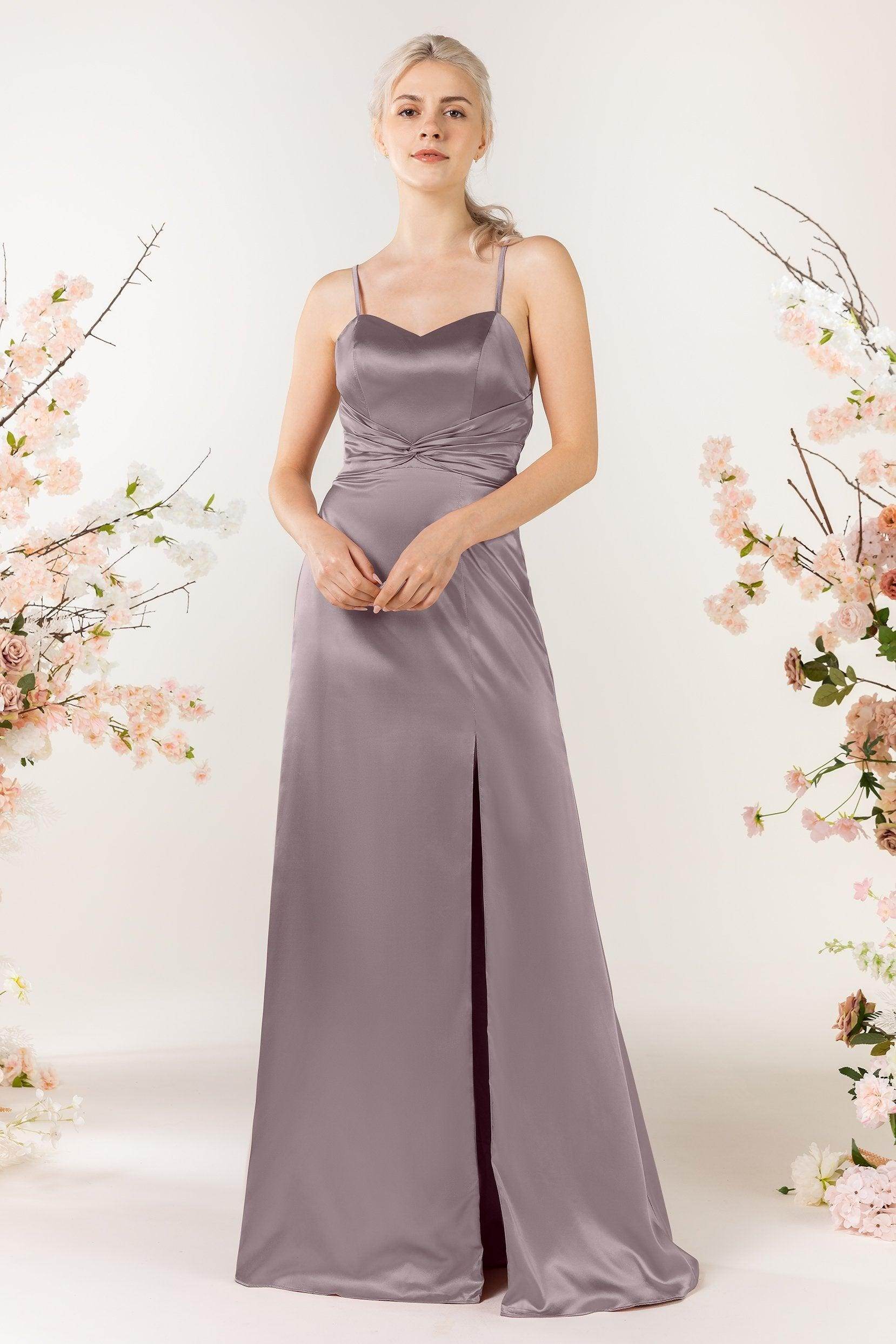Sheath Luxe Satin Bridesmaid Dress Formal Dresses CB0507