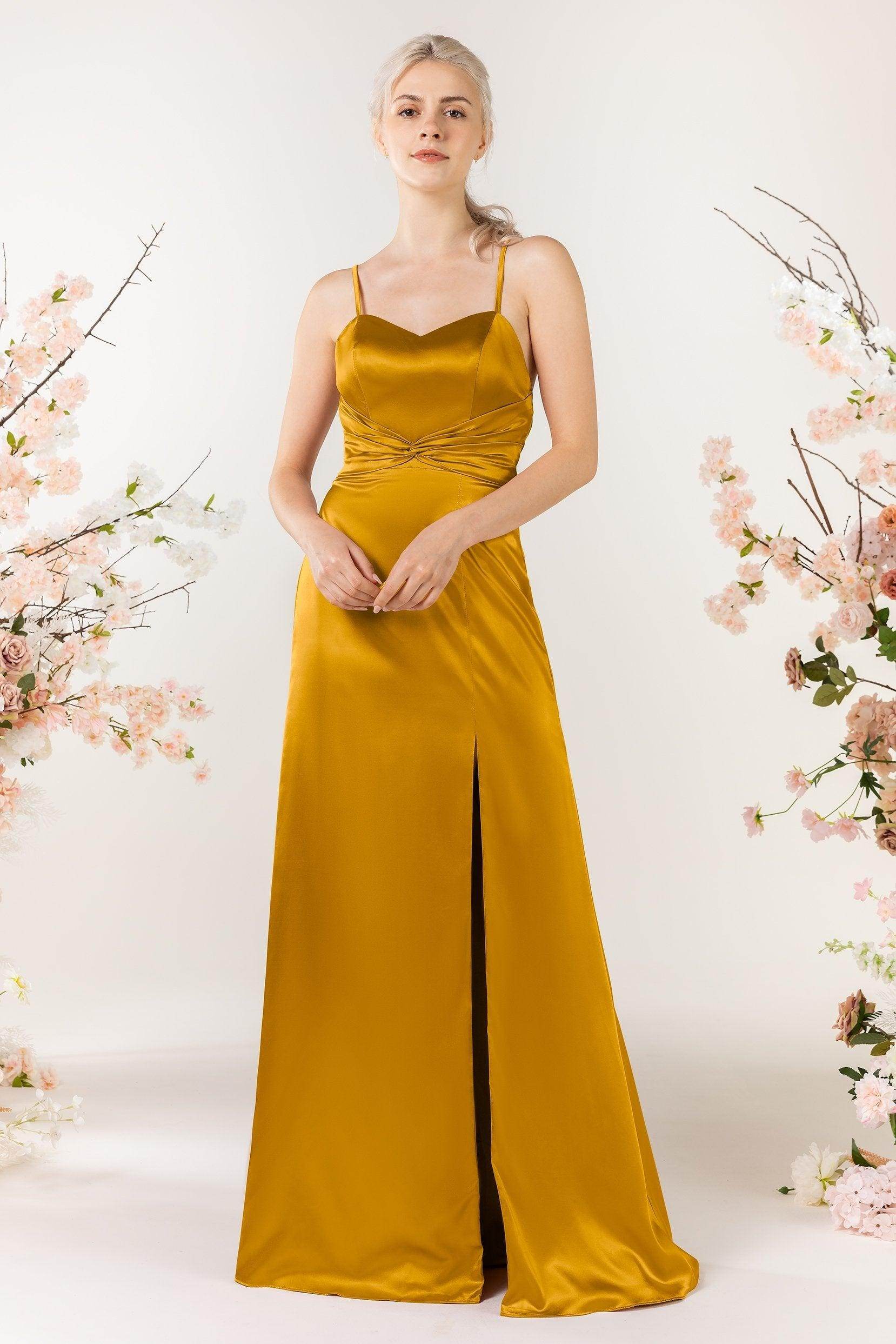 Sheath Luxe Satin Bridesmaid Dress Formal Dresses CB0507
