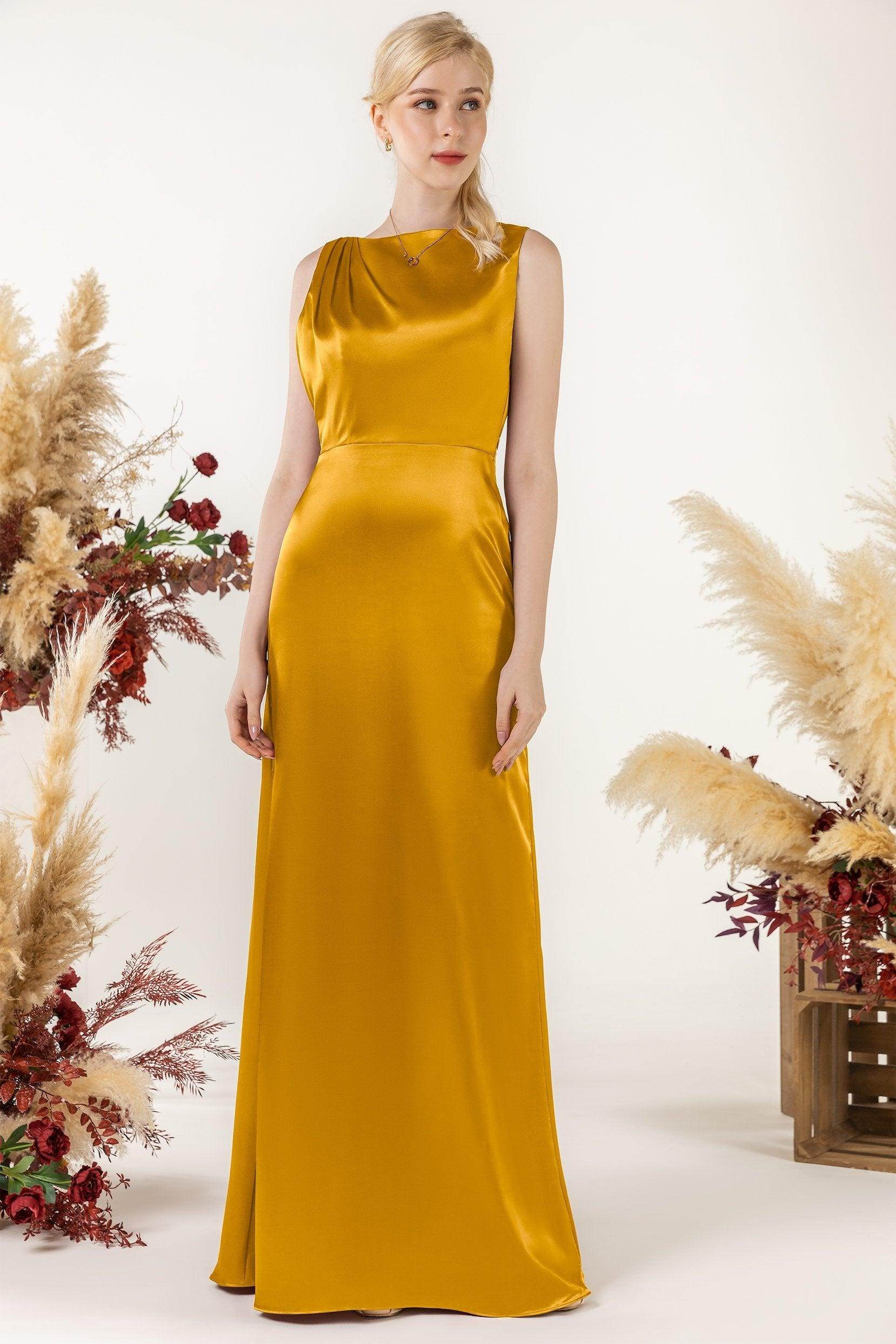 Trumpet Luxe Satin Bridesmaid Dress Formal Dresses CB0510