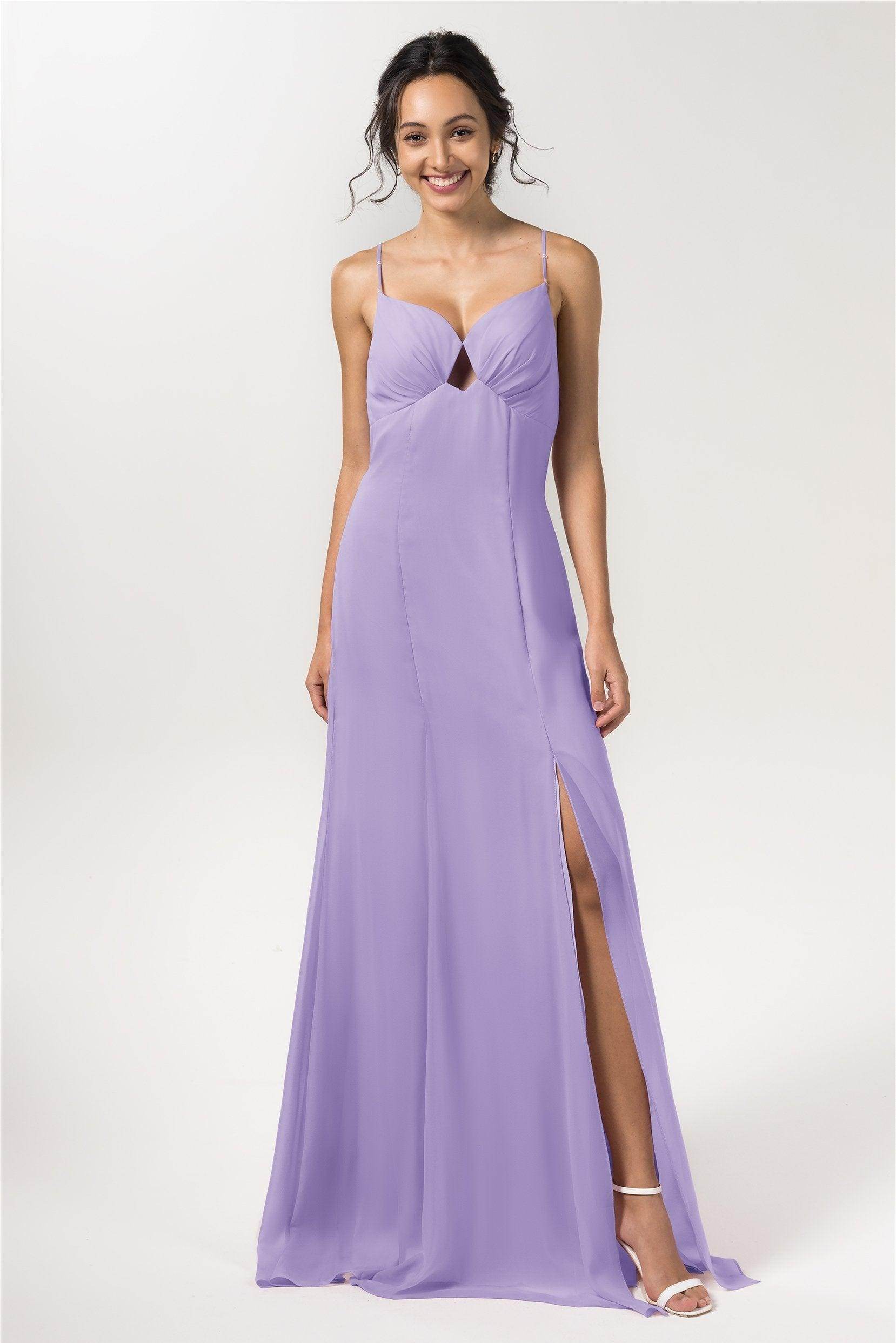 Sheath-Column Floor Length Chiffon Bridesmaid Dress CB0556
