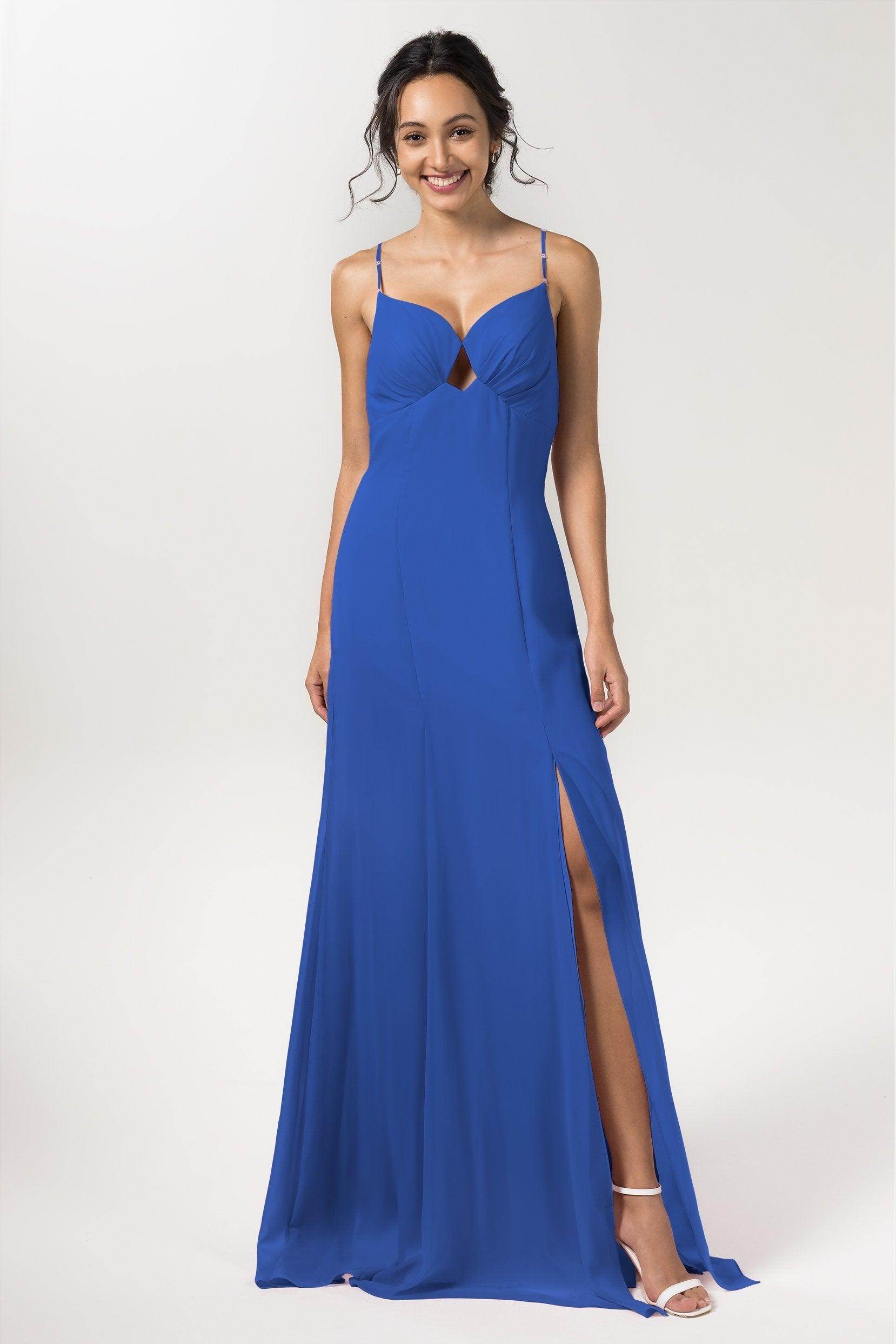 Sheath-Column Floor Length Chiffon Bridesmaid Dress CB0556