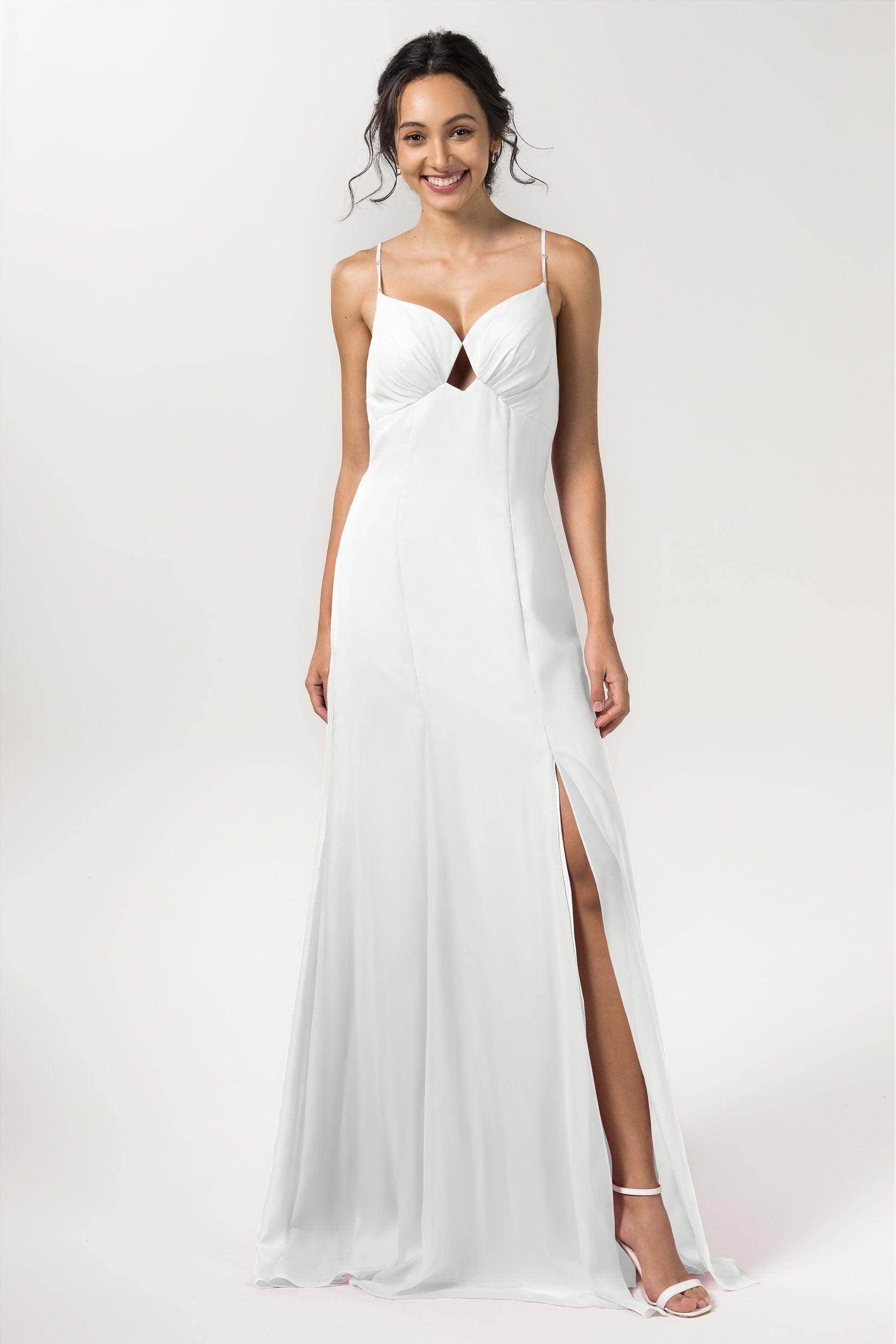 Sheath-Column Floor Length Chiffon Bridesmaid Dress CB0556