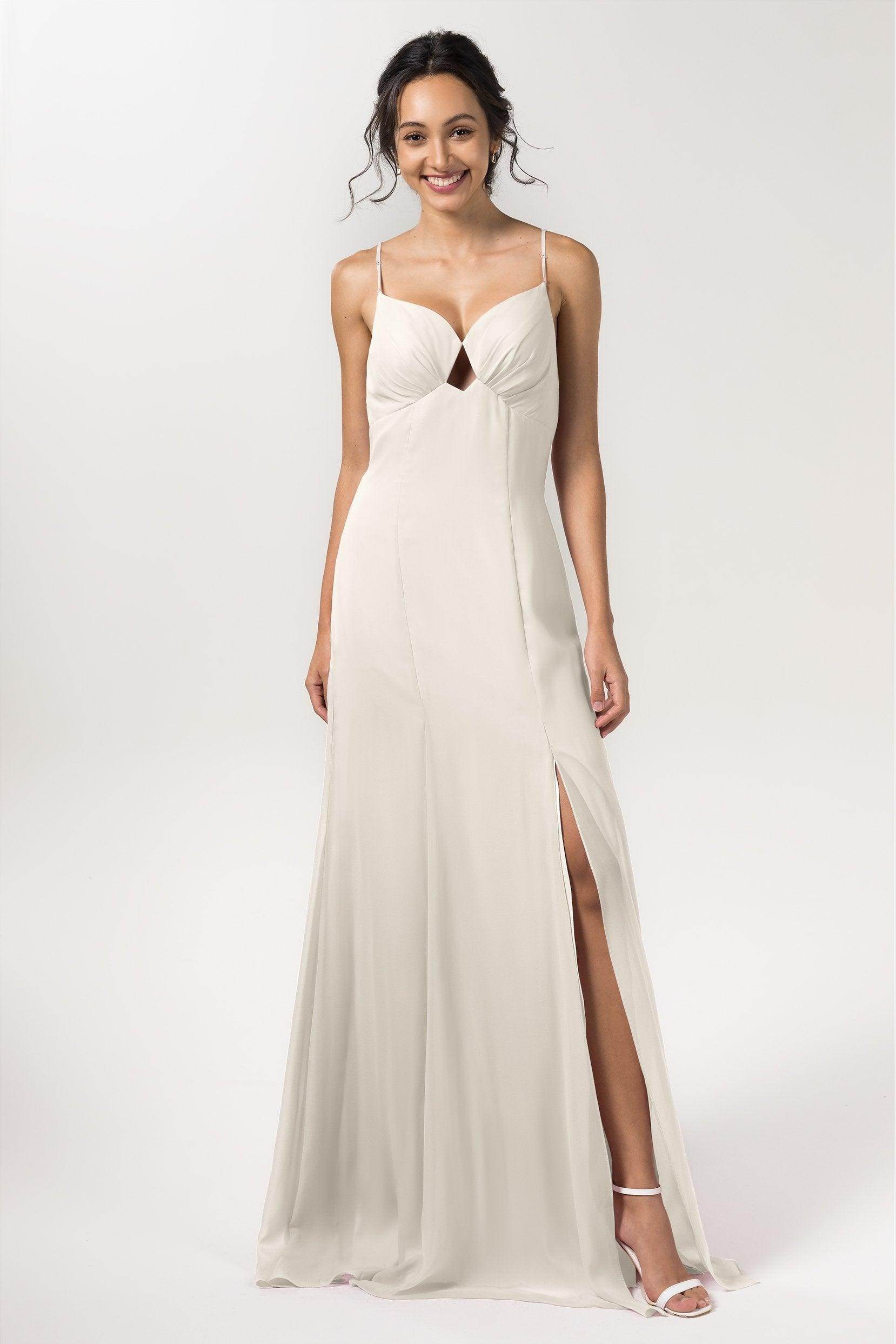Sheath-Column Floor Length Chiffon Bridesmaid Dress CB0556