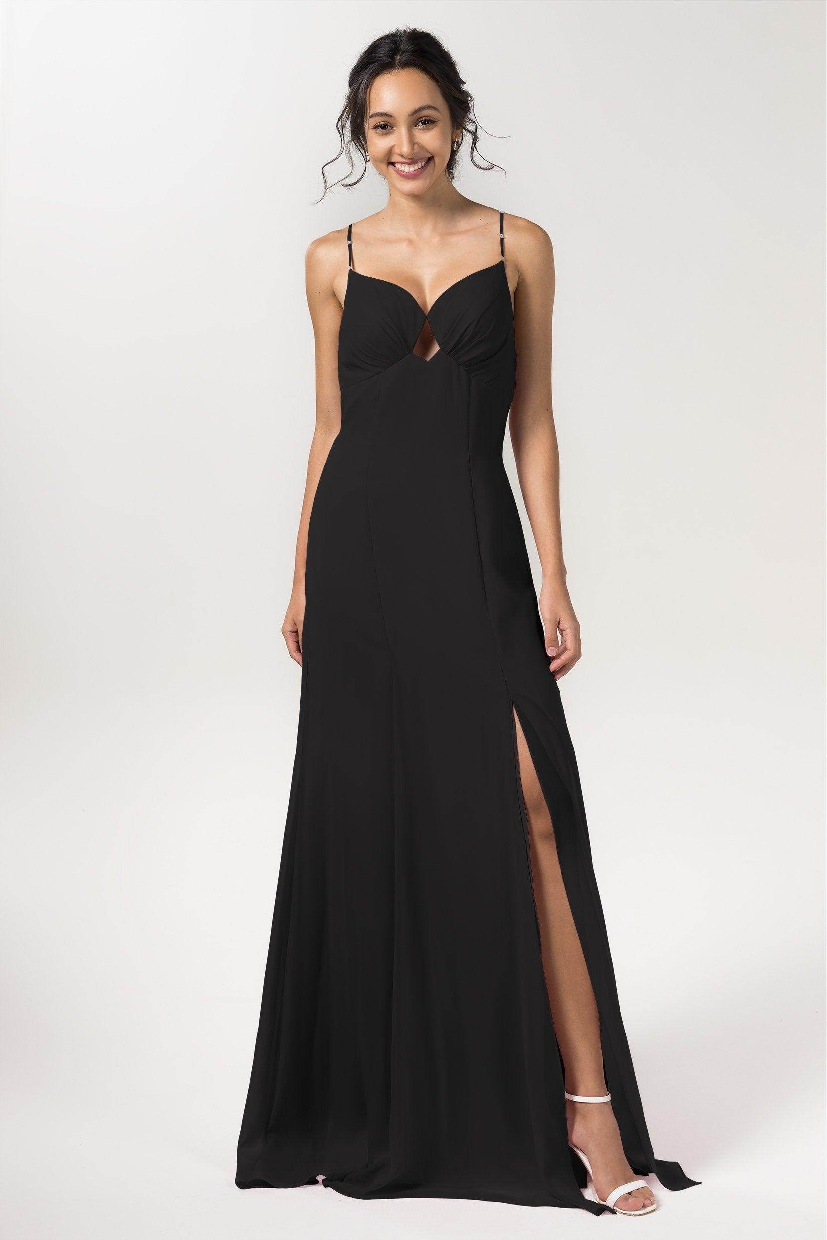 Sheath-Column Floor Length Chiffon Bridesmaid Dress CB0556