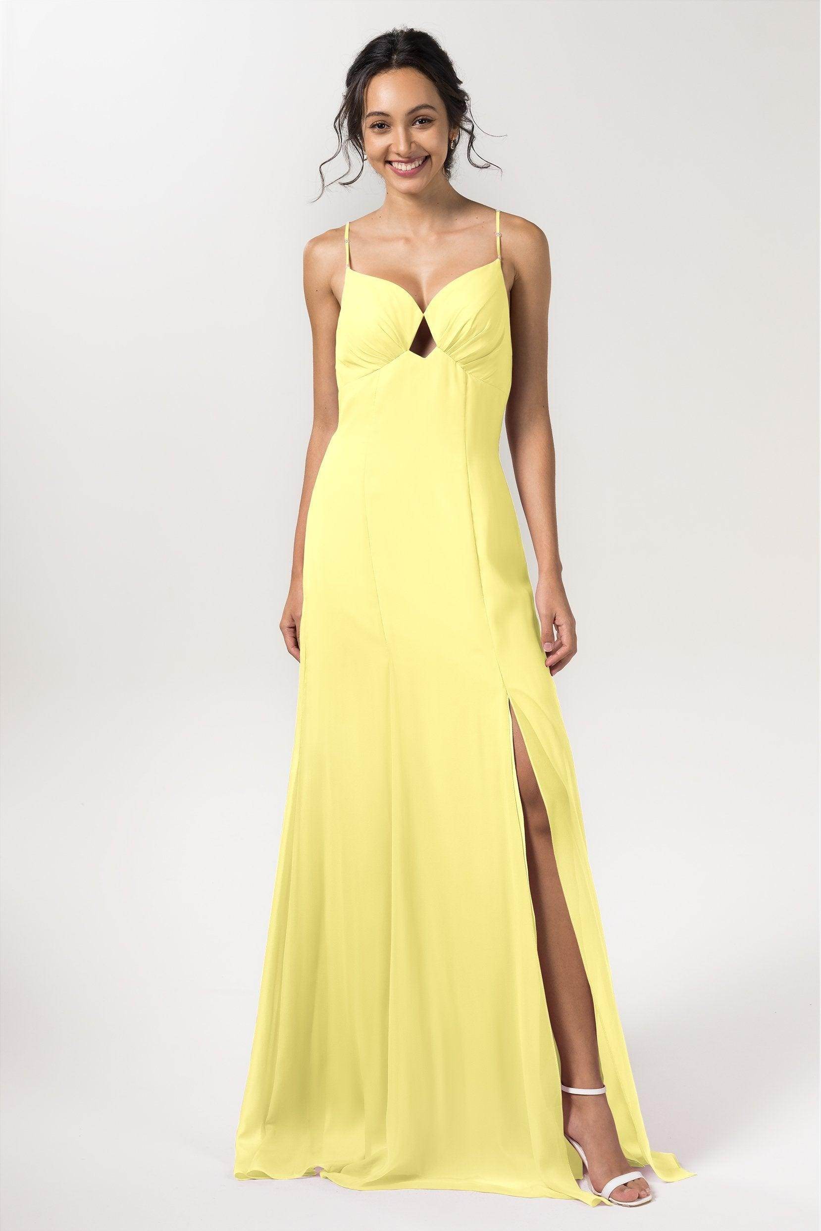 Sheath-Column Floor Length Chiffon Bridesmaid Dress CB0556
