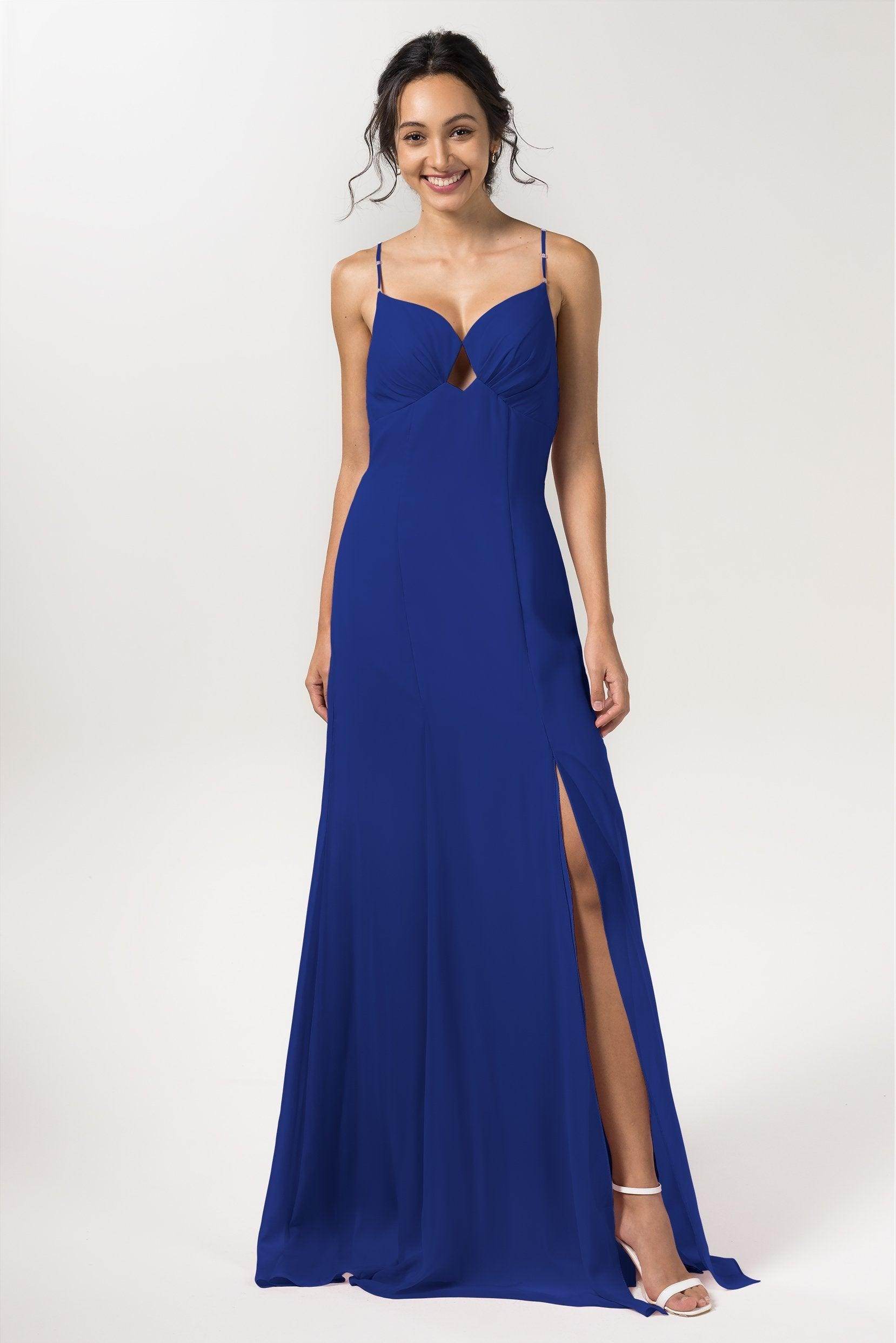 Sheath-Column Floor Length Chiffon Bridesmaid Dress CB0556