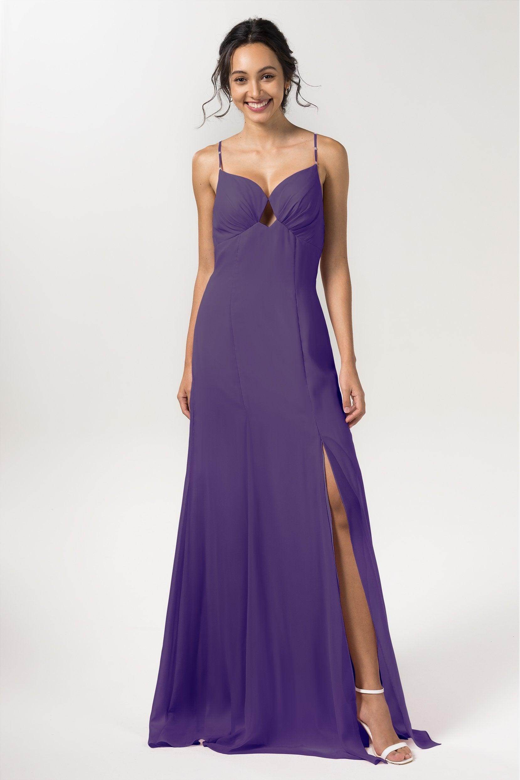 Sheath-Column Floor Length Chiffon Bridesmaid Dress CB0556