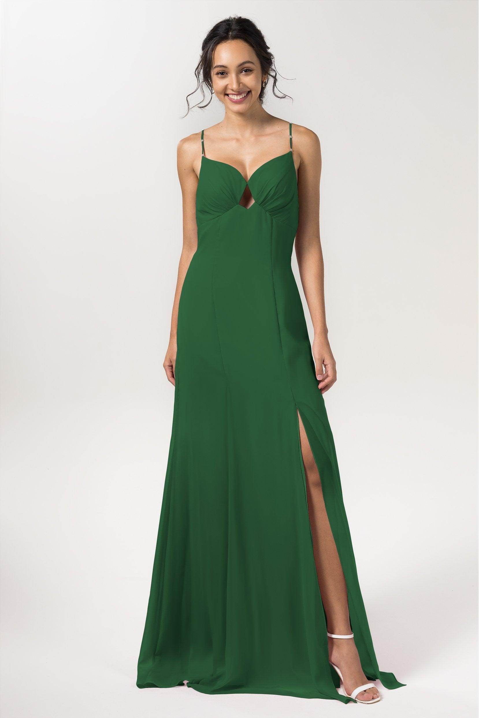 Sheath-Column Floor Length Chiffon Bridesmaid Dress CB0556