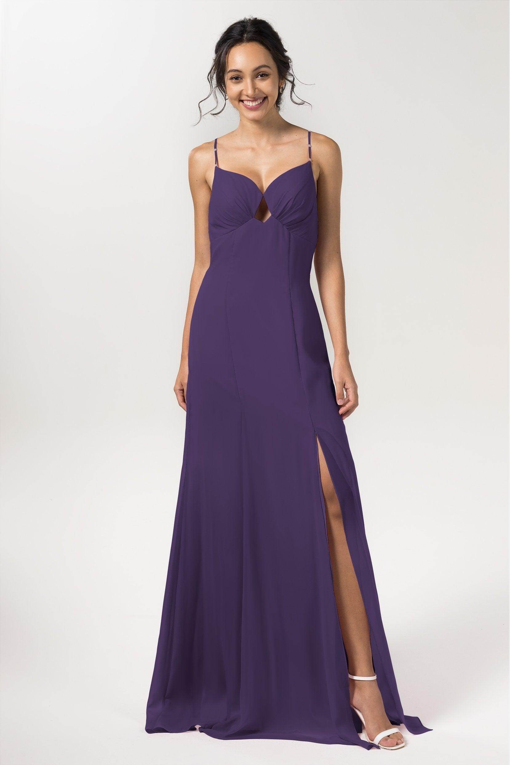 Sheath-Column Floor Length Chiffon Bridesmaid Dress CB0556