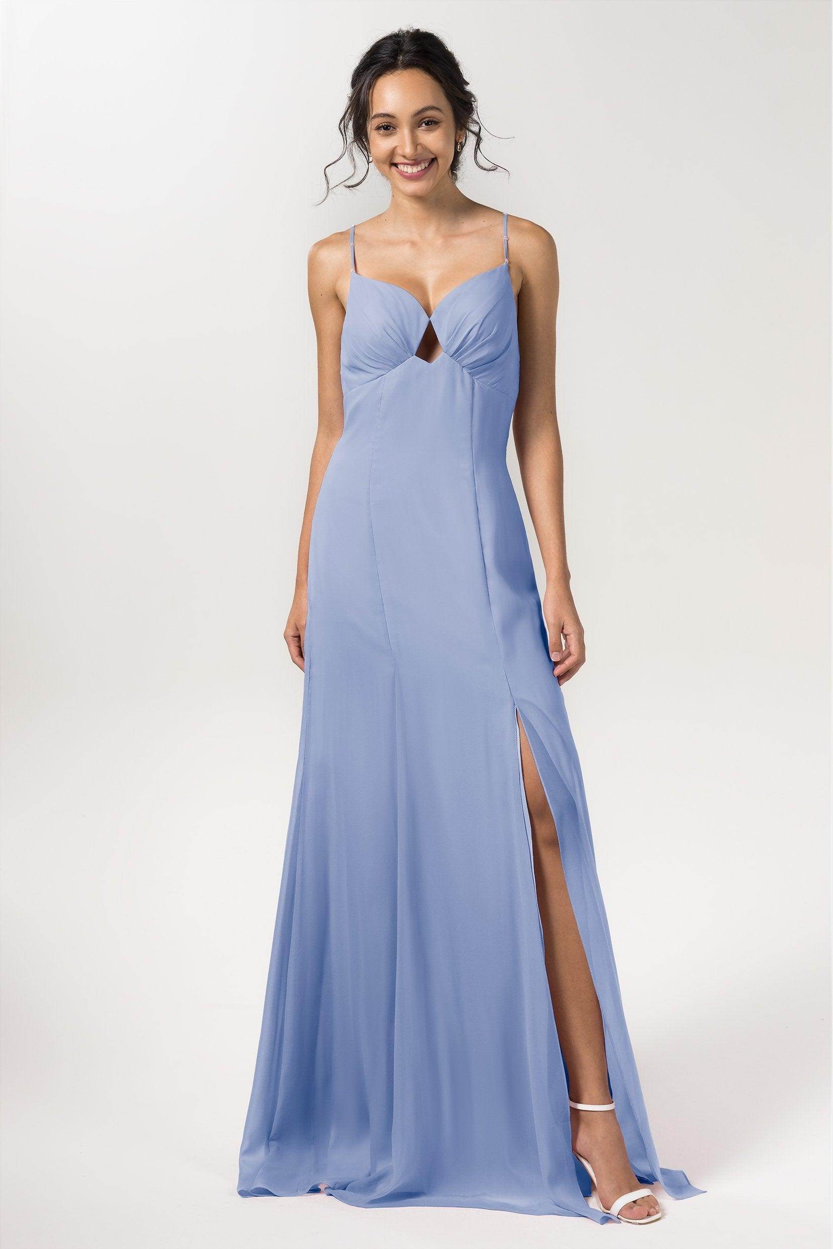 Sheath-Column Floor Length Chiffon Bridesmaid Dress CB0556