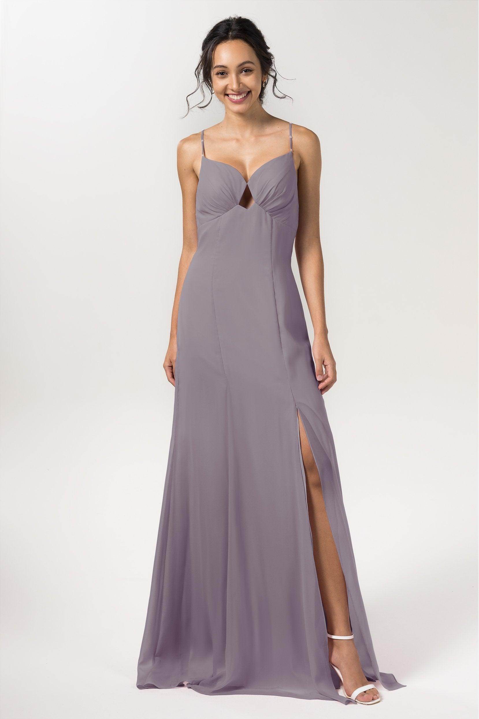Sheath-Column Floor Length Chiffon Bridesmaid Dress CB0556
