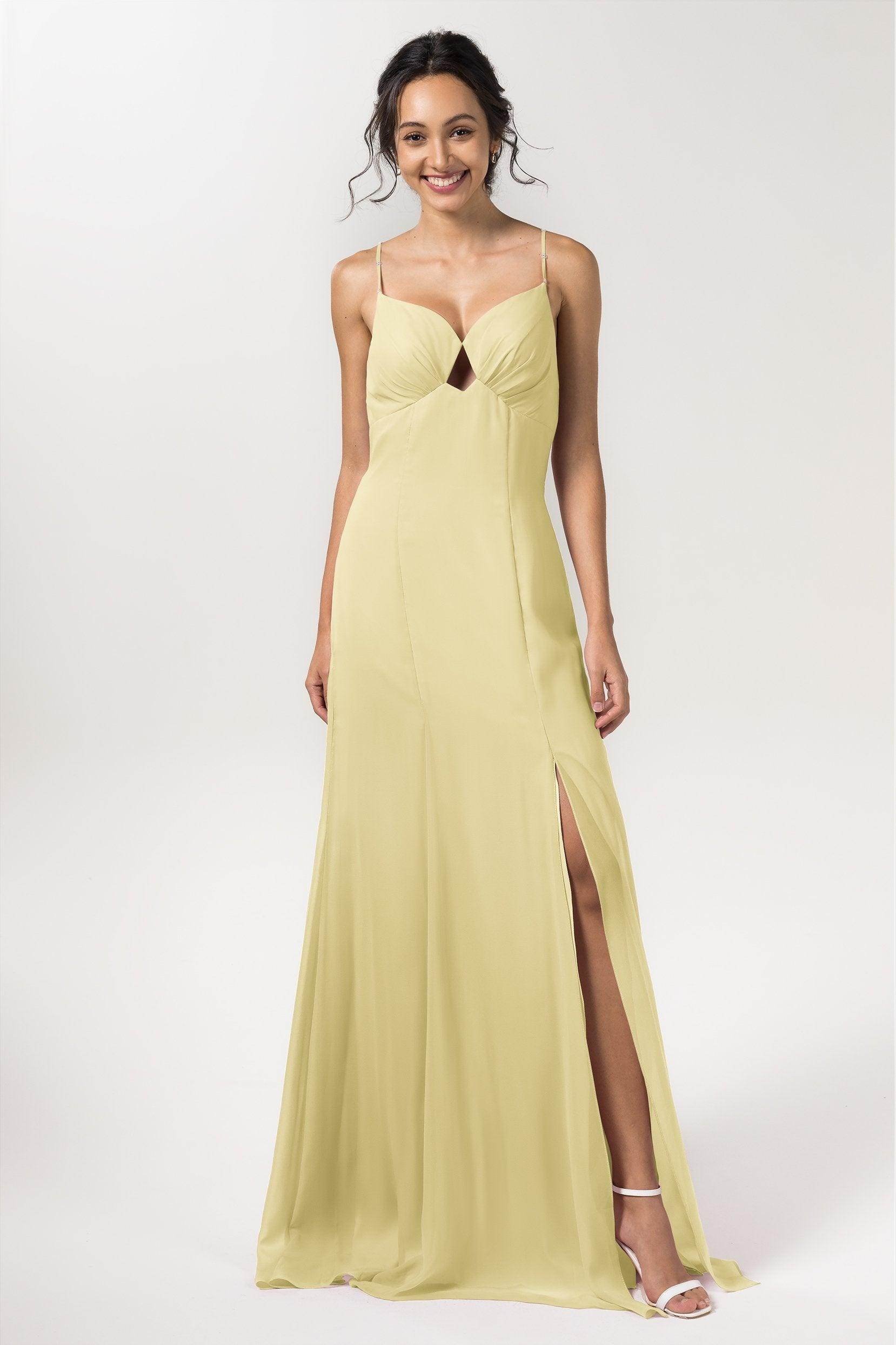 Sheath-Column Floor Length Chiffon Bridesmaid Dress CB0556