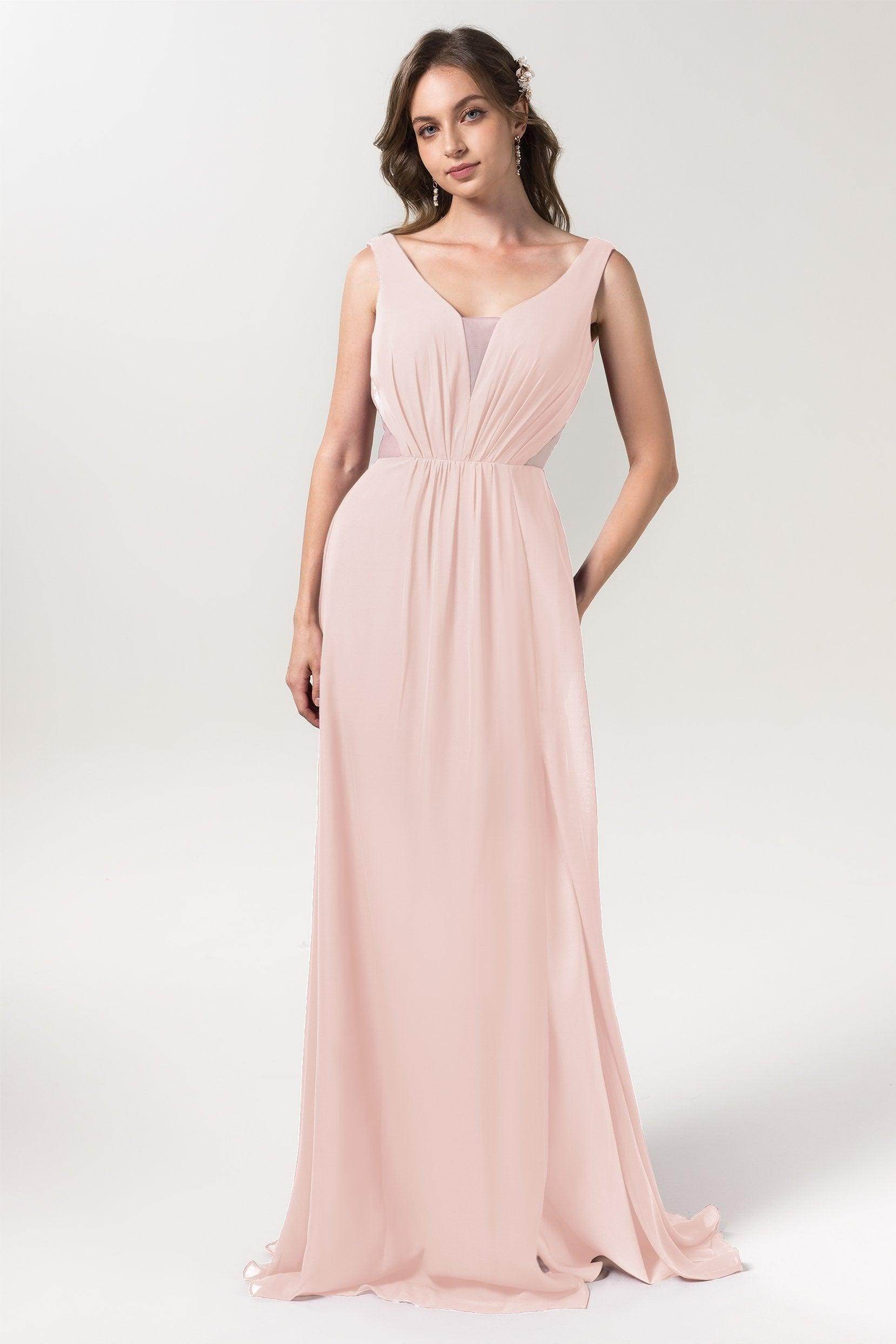 A-Line Floor Length Chiffon Bridesmaid Dress CB0559