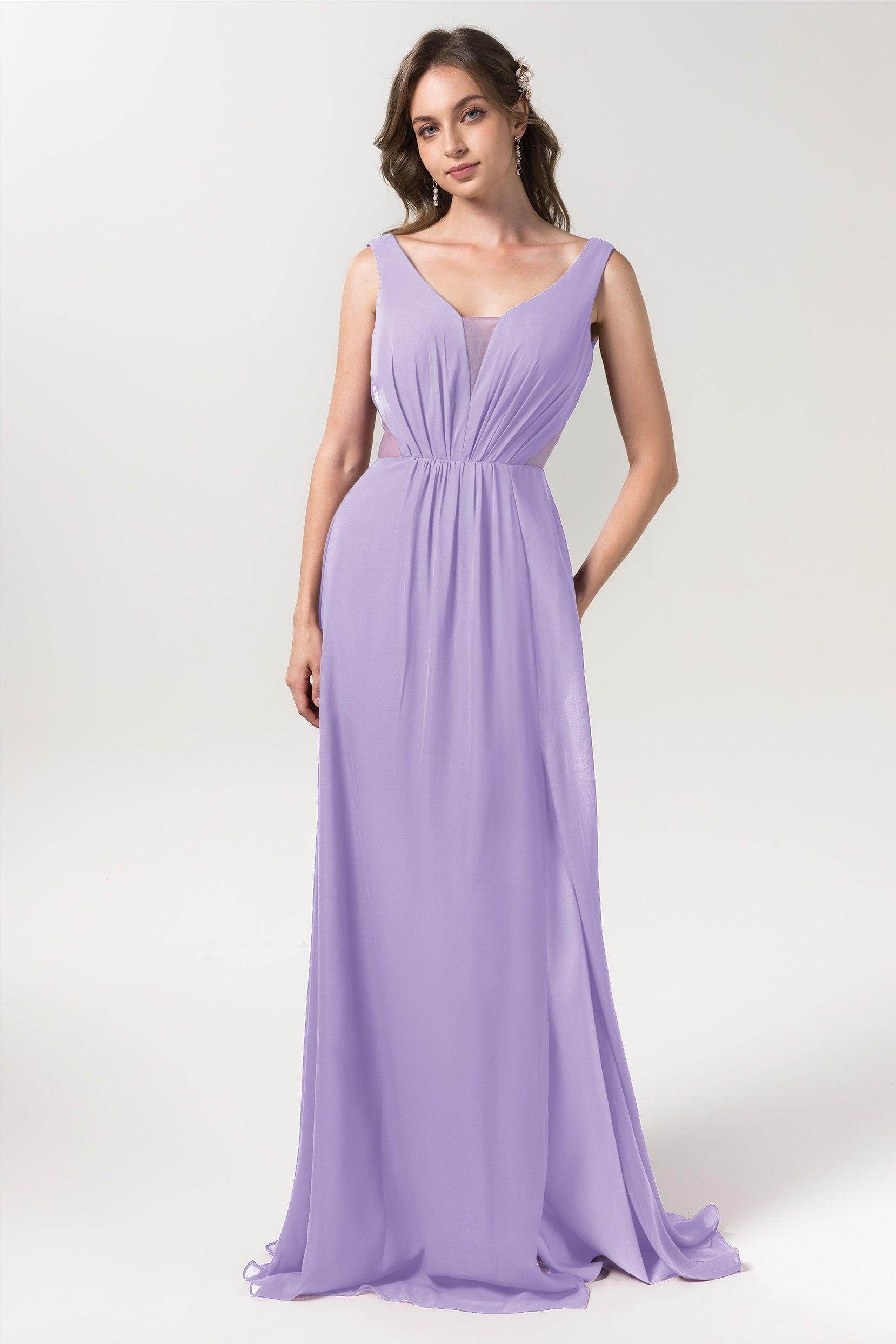 A-Line Floor Length Chiffon Bridesmaid Dress CB0559