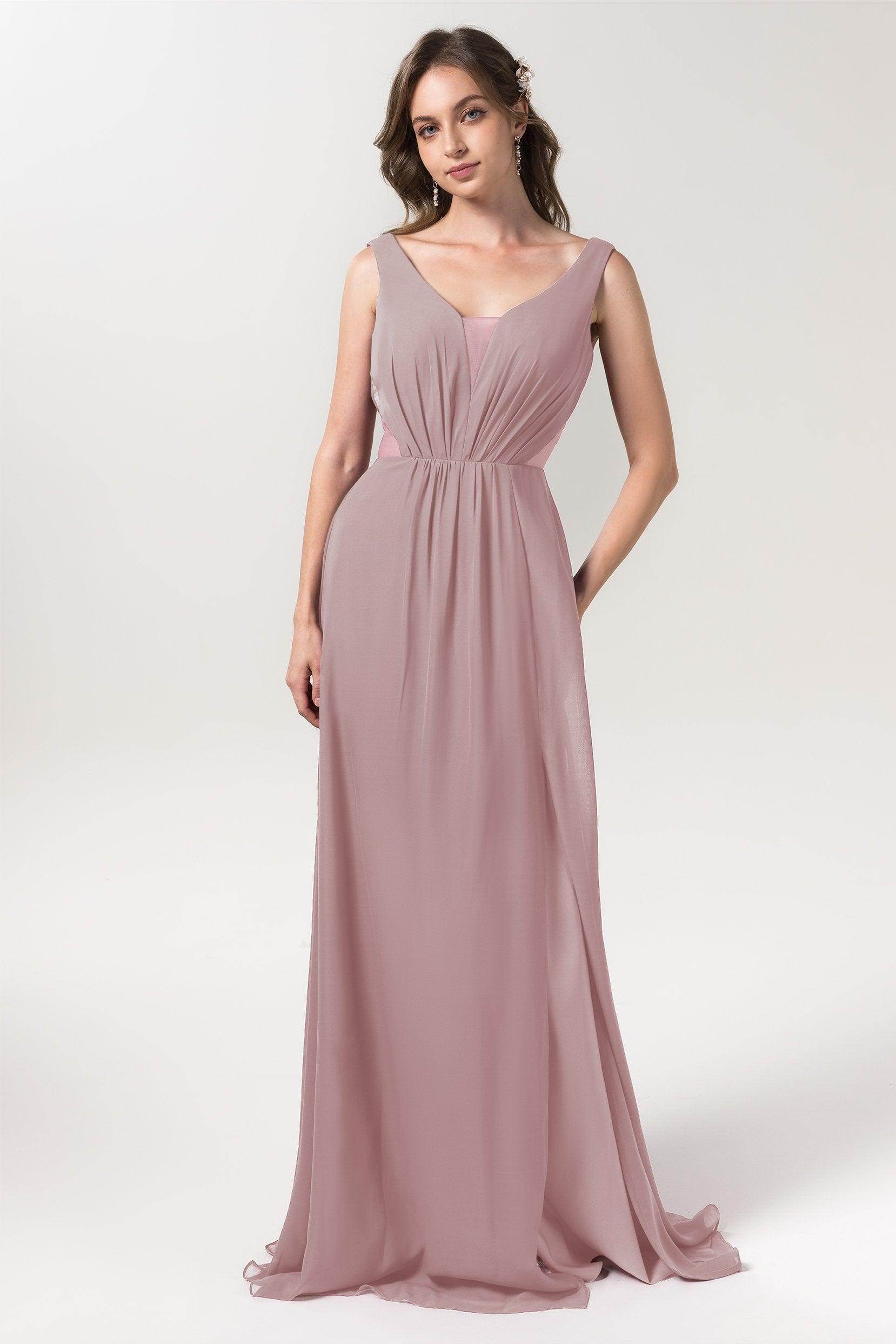 A-Line Floor Length Chiffon Bridesmaid Dress CB0559