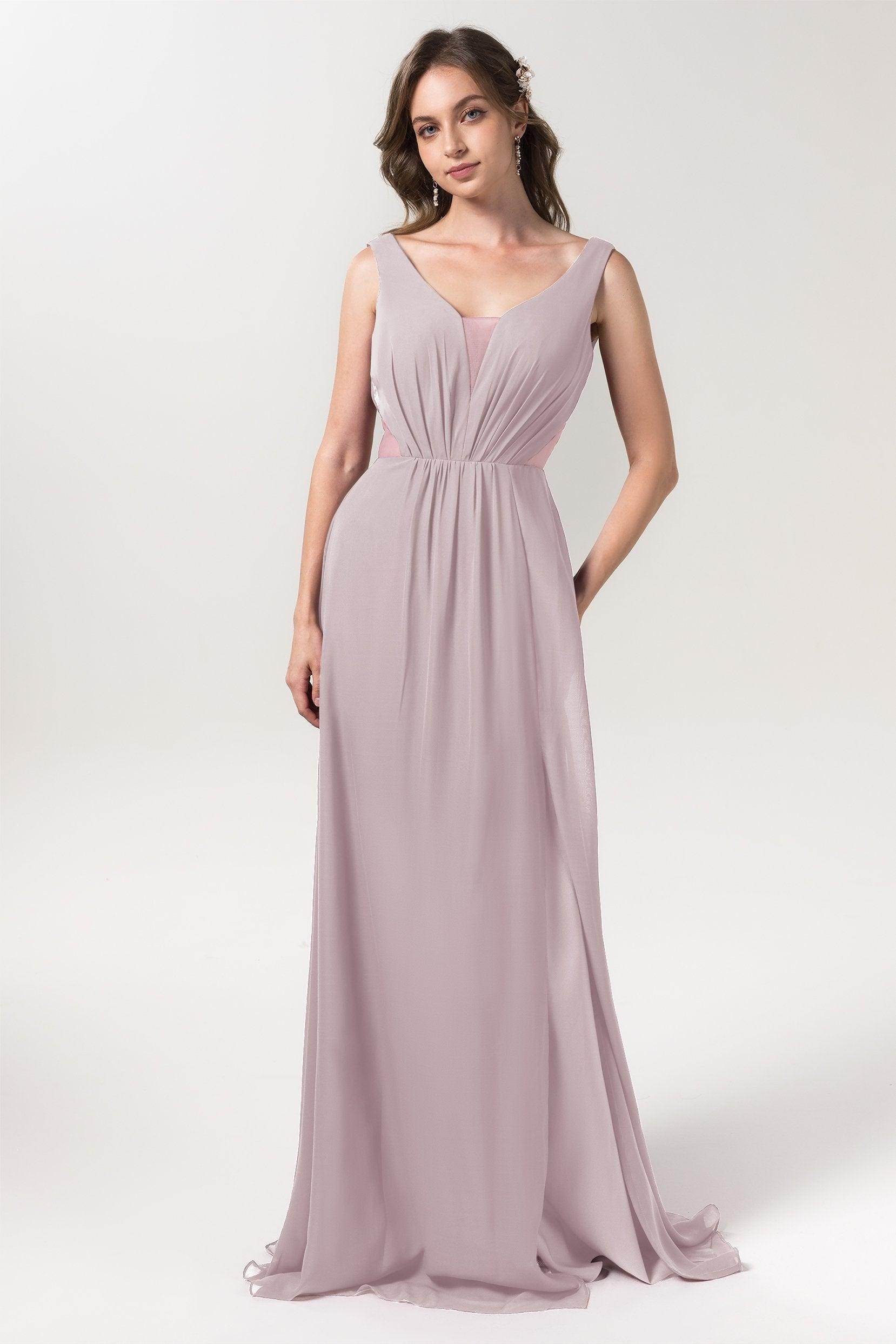 A-Line Floor Length Chiffon Bridesmaid Dress CB0559