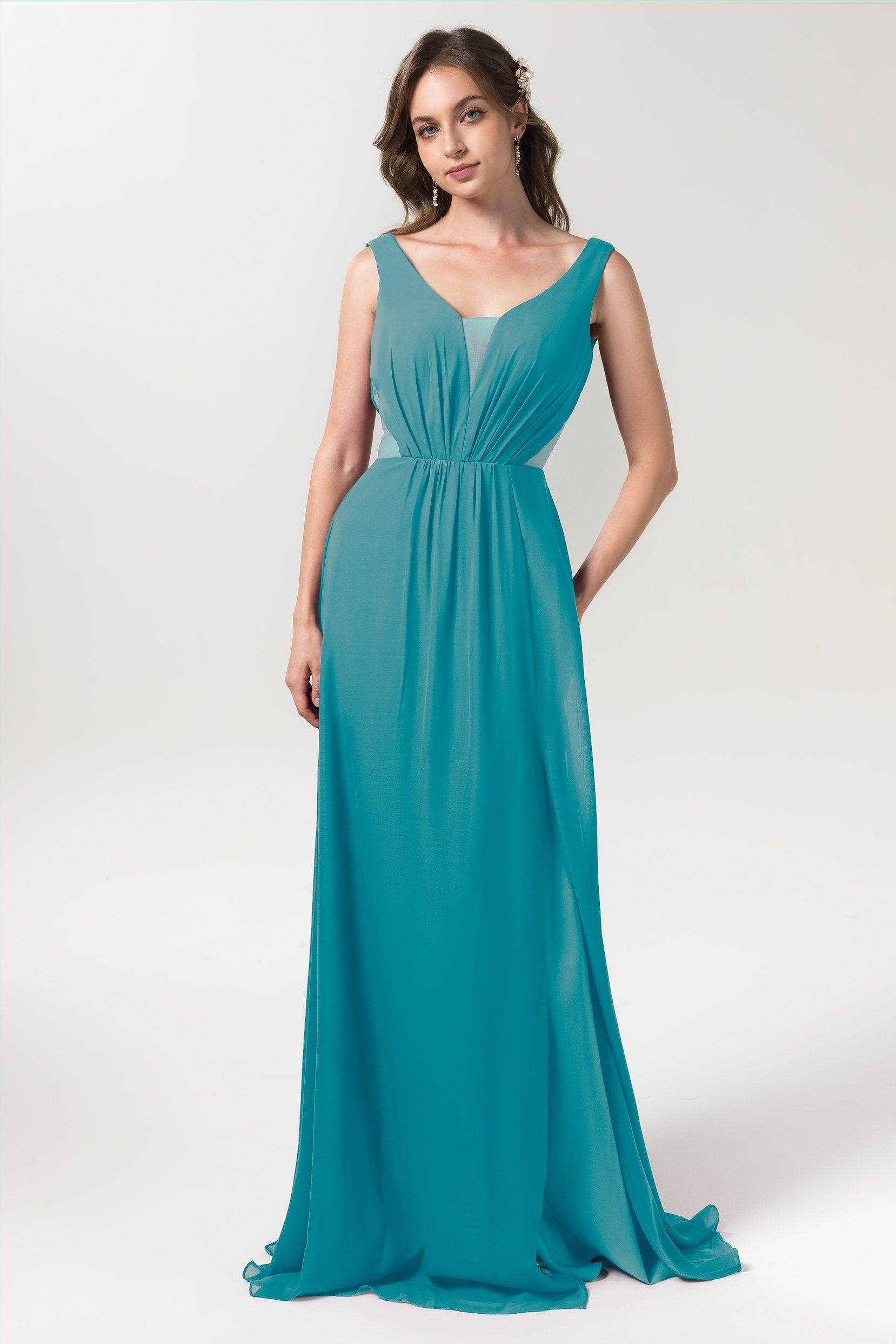 A-Line Floor Length Chiffon Bridesmaid Dress CB0559