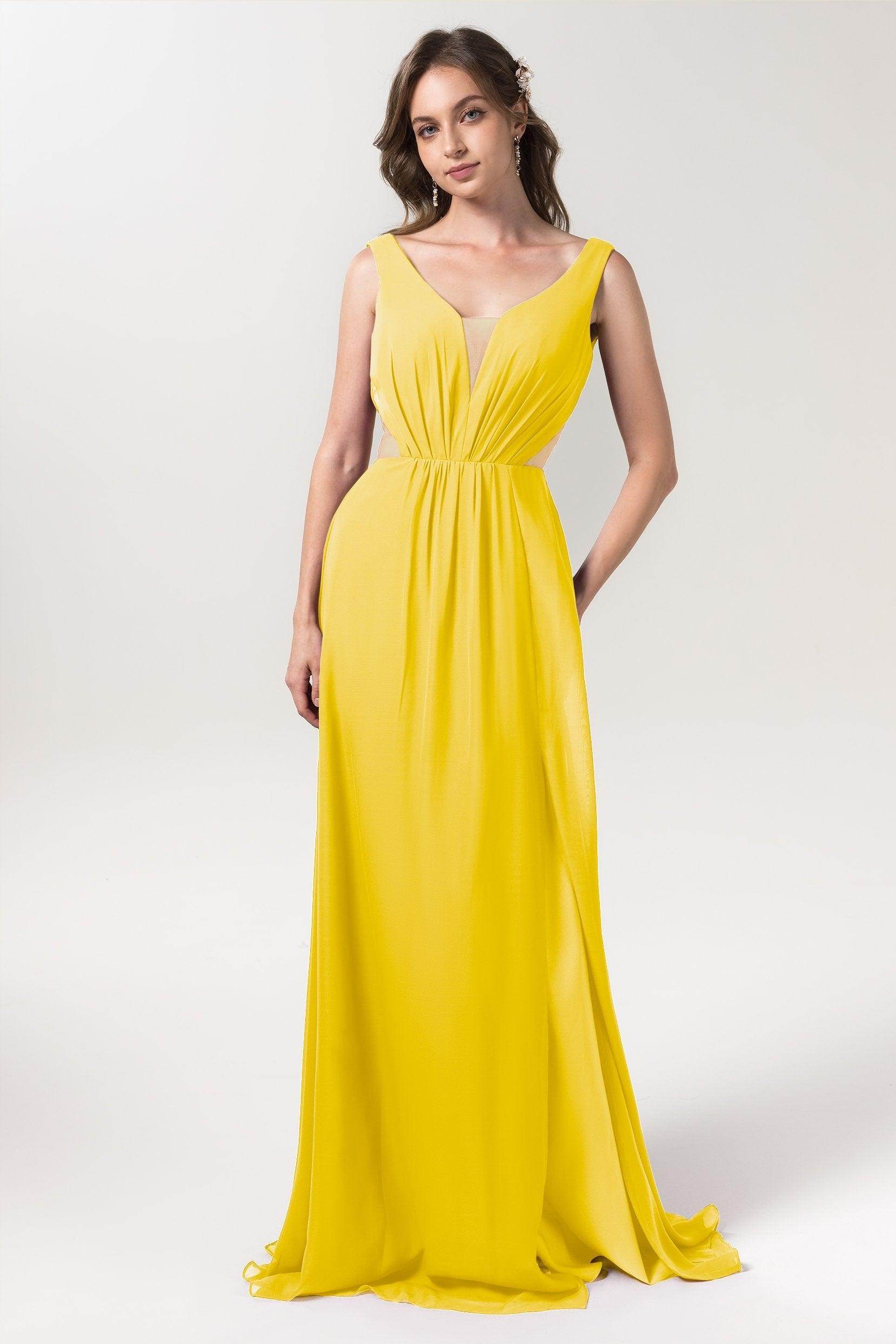 A-Line Floor Length Chiffon Bridesmaid Dress CB0559