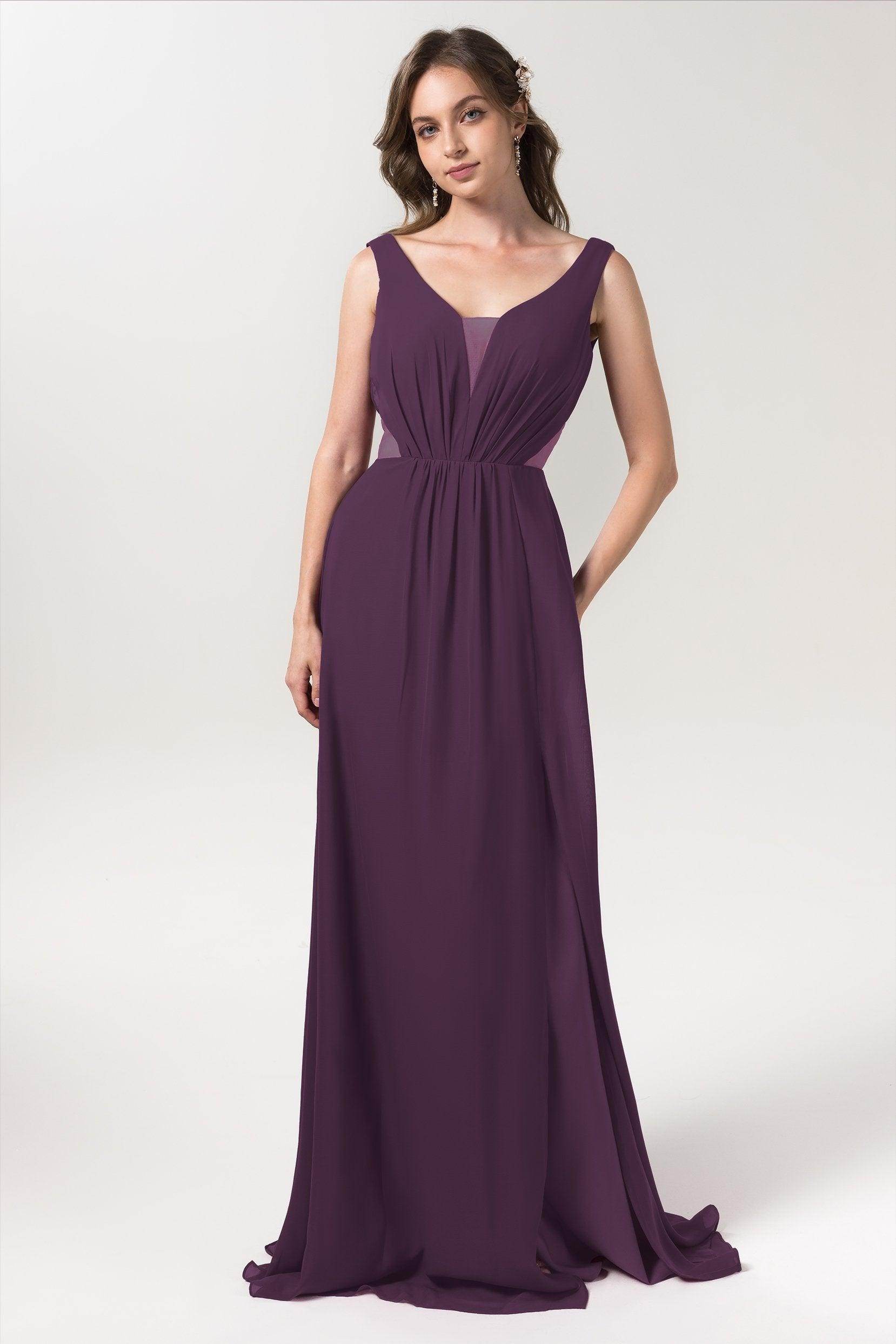 A-Line Floor Length Chiffon Bridesmaid Dress CB0559