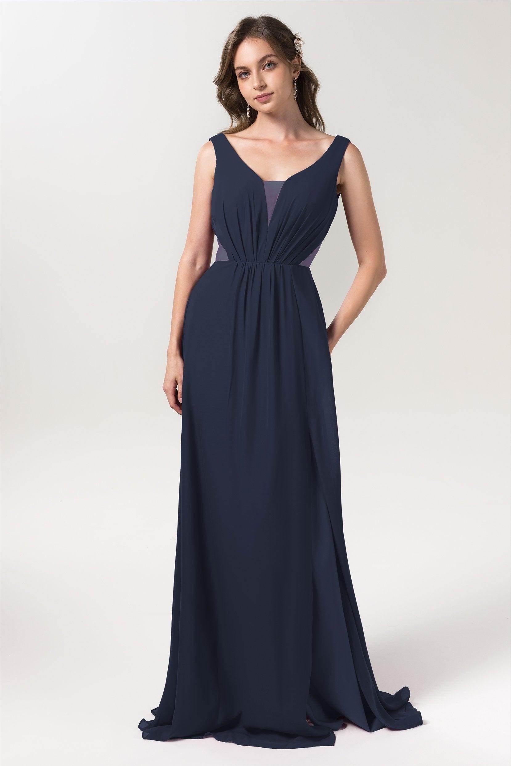 A-Line Floor Length Chiffon Bridesmaid Dress CB0559
