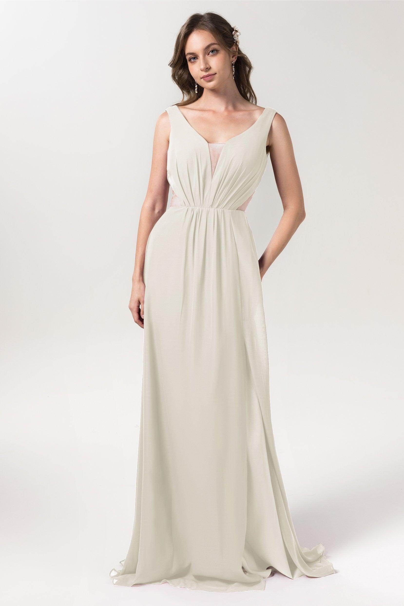 A-Line Floor Length Chiffon Bridesmaid Dress CB0559