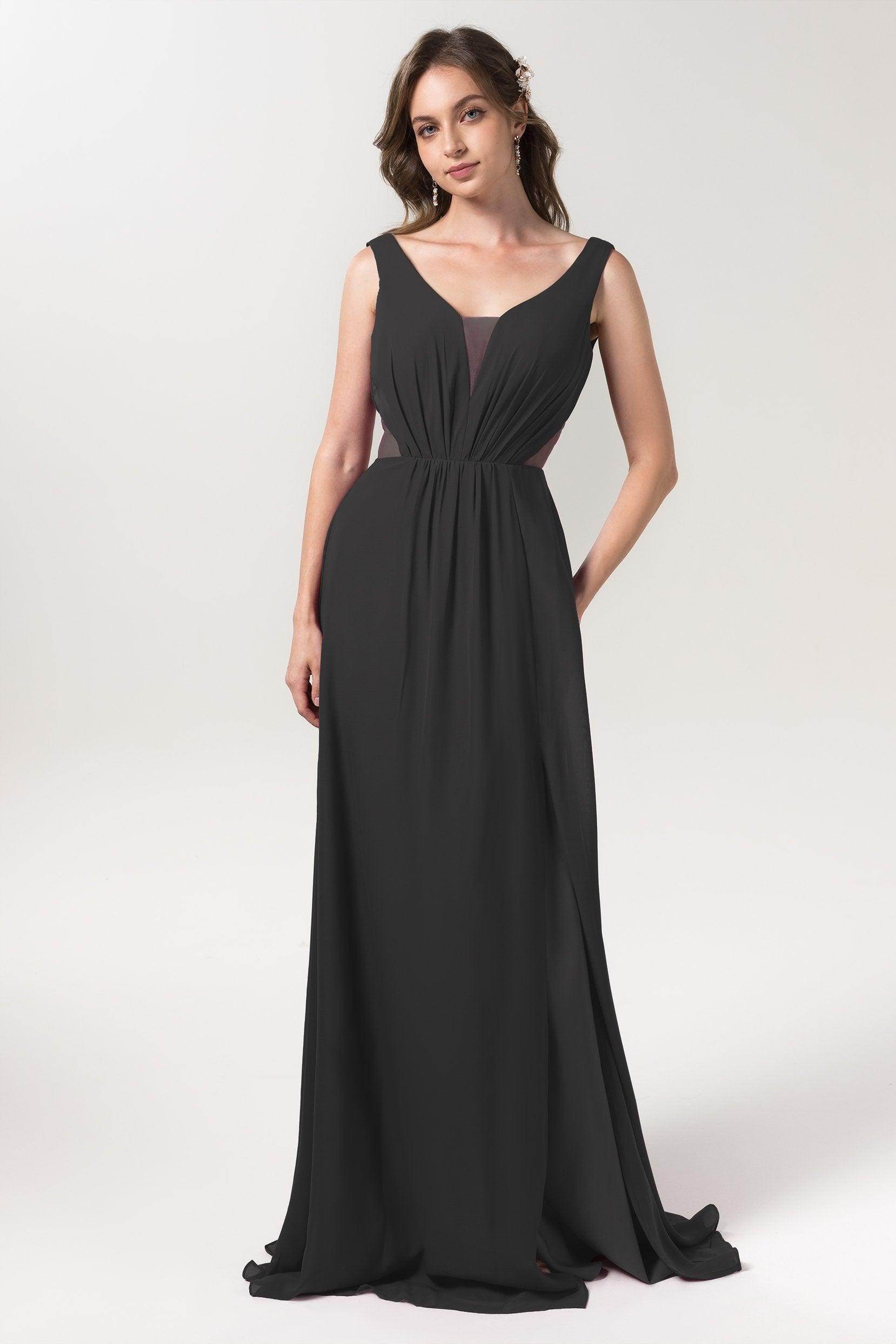 A-Line Floor Length Chiffon Bridesmaid Dress CB0559