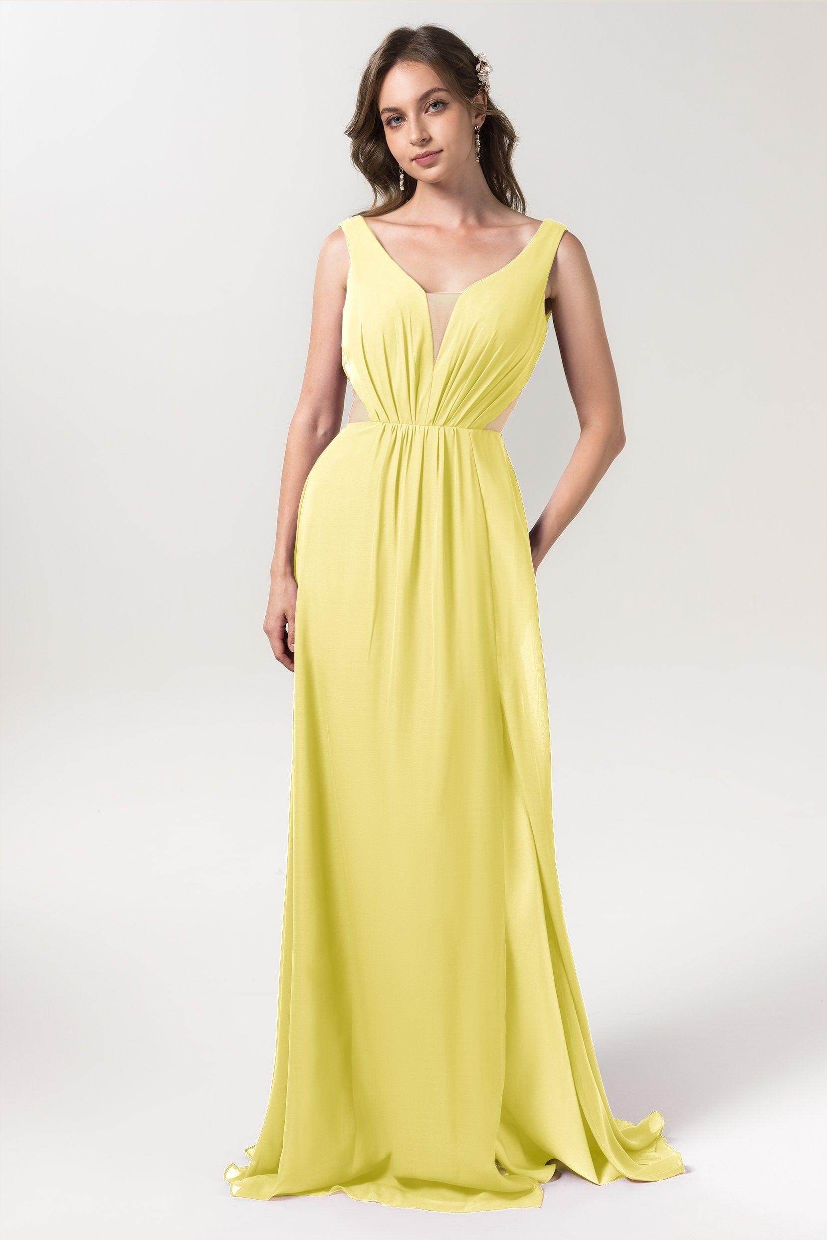 A-Line Floor Length Chiffon Bridesmaid Dress CB0559