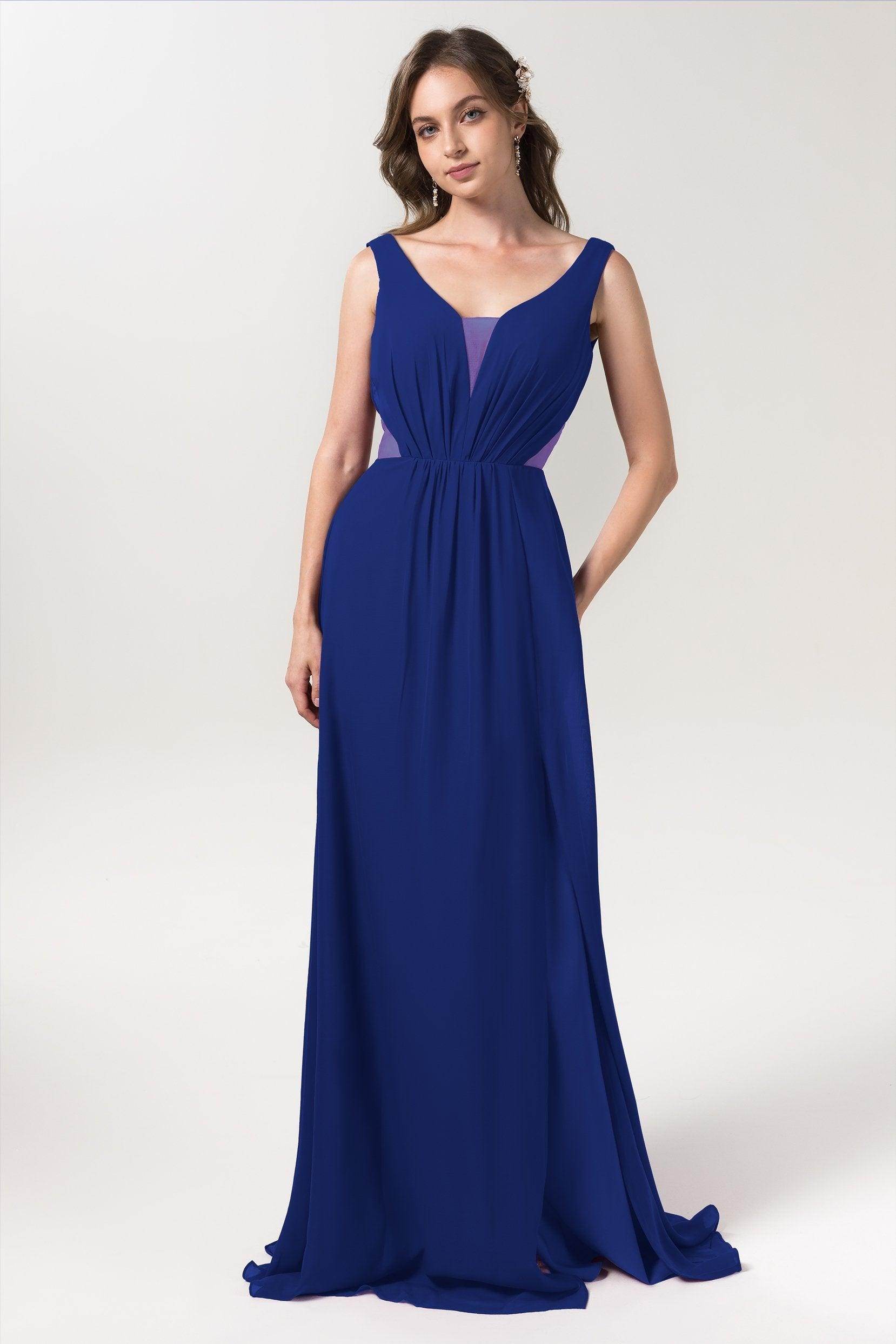 A-Line Floor Length Chiffon Bridesmaid Dress CB0559