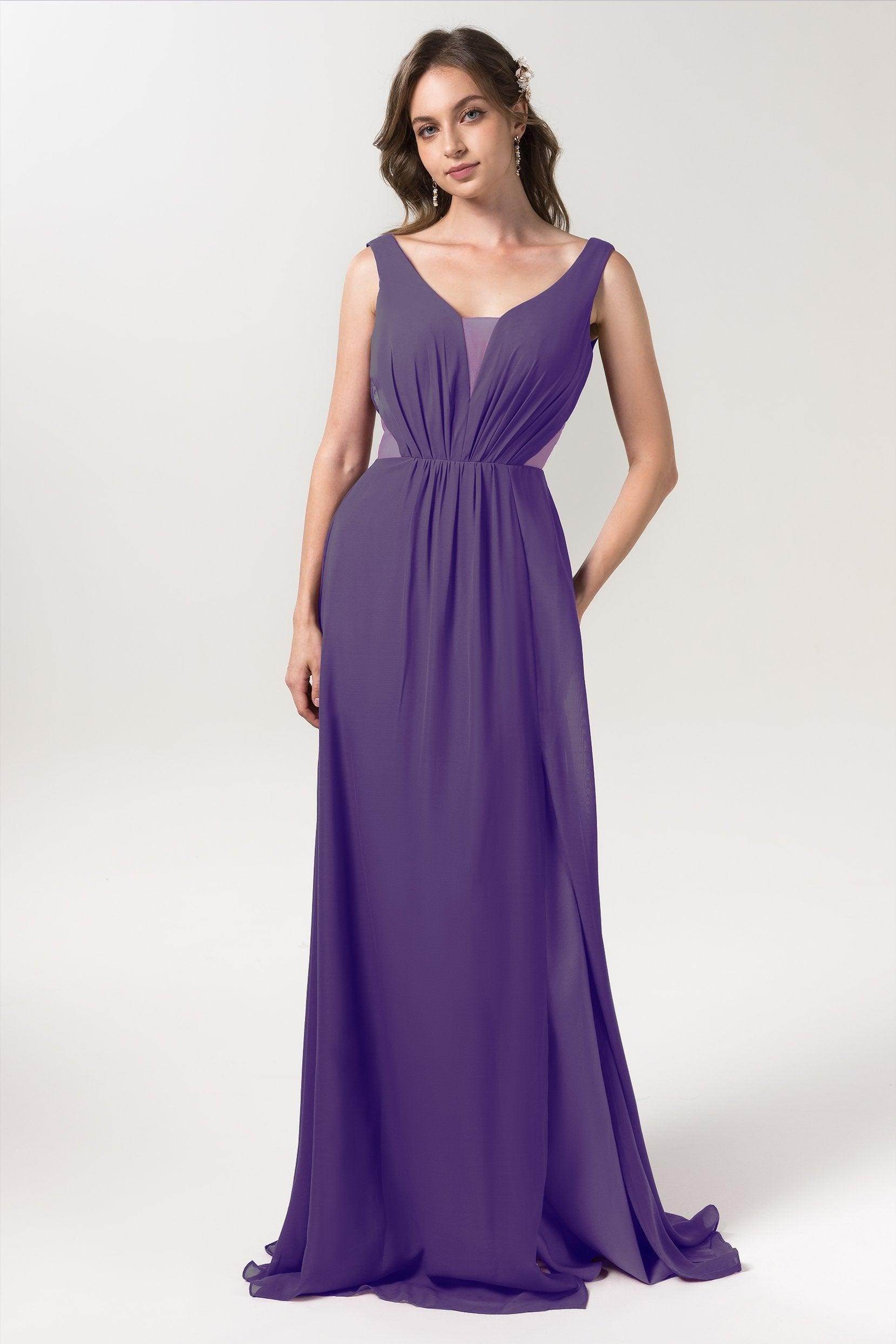 A-Line Floor Length Chiffon Bridesmaid Dress CB0559
