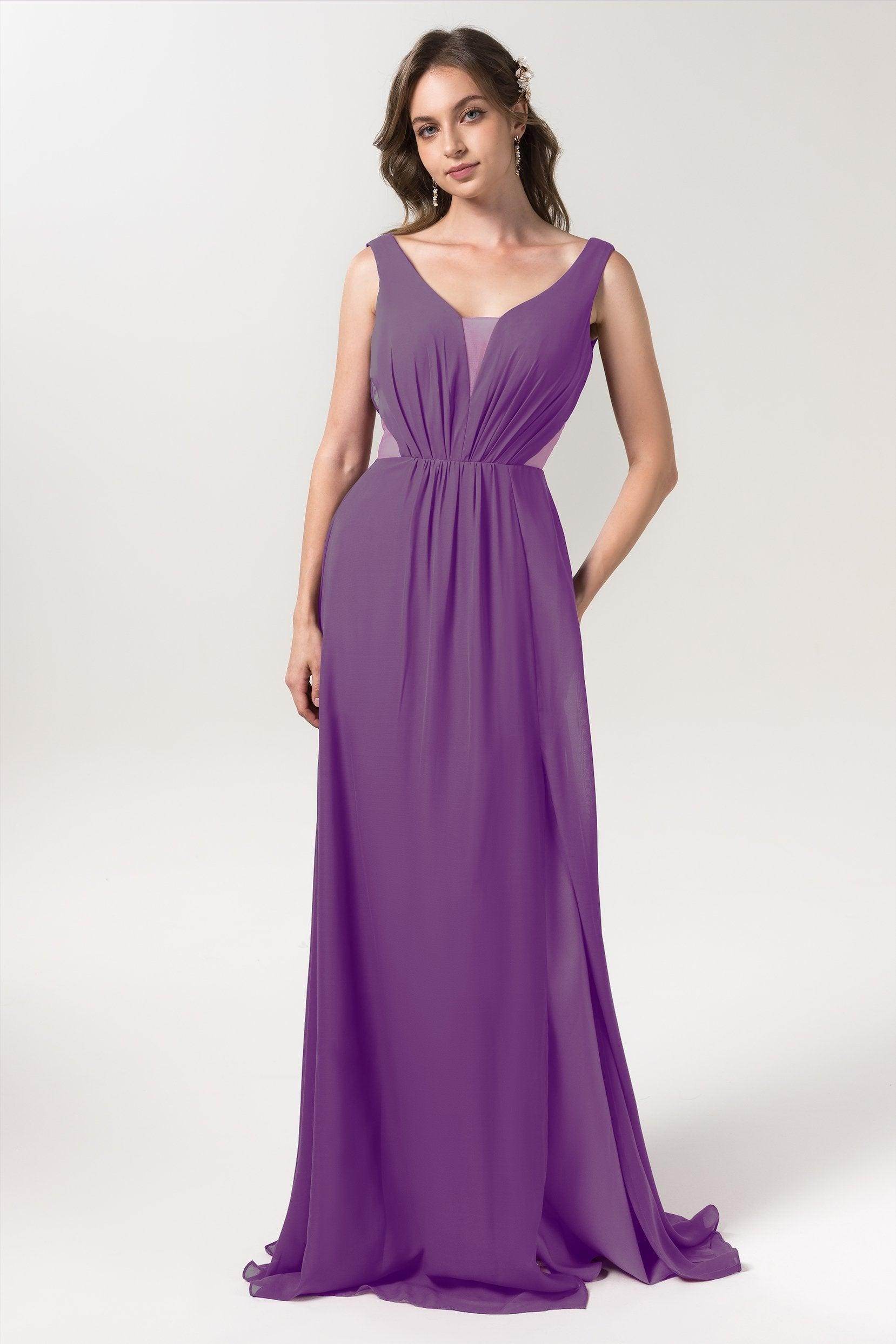 A-Line Floor Length Chiffon Bridesmaid Dress CB0559