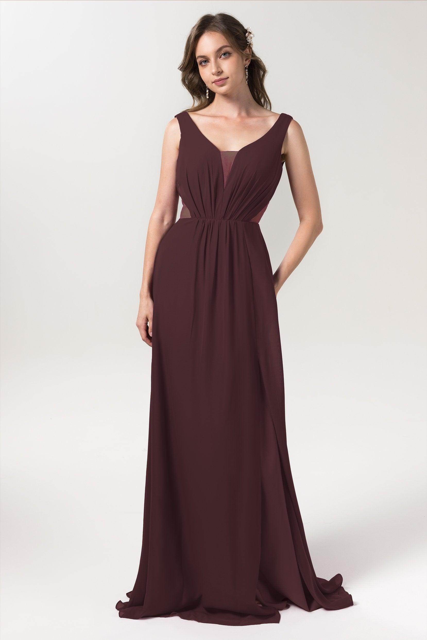 A-Line Floor Length Chiffon Bridesmaid Dress CB0559