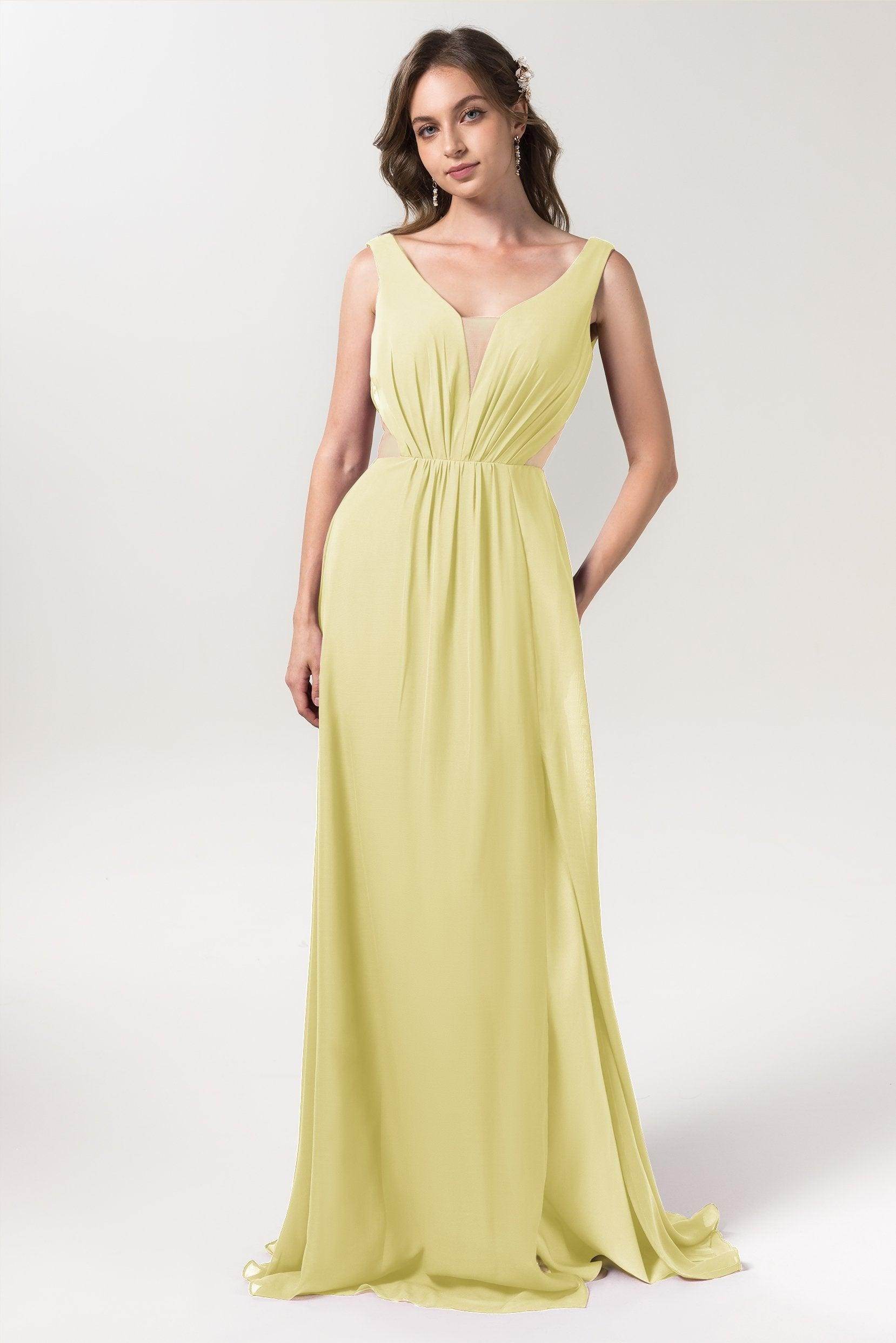 A-Line Floor Length Chiffon Bridesmaid Dress CB0559