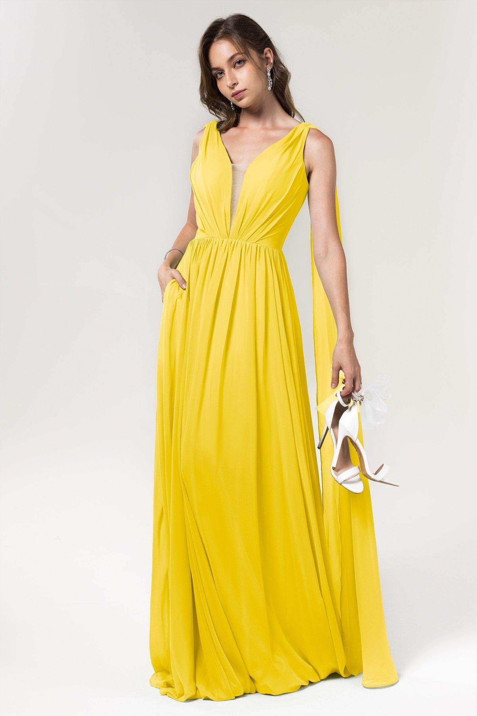 A-Line Floor Length Chiffon Bridesmaid Dress Formal Dresses CB0565