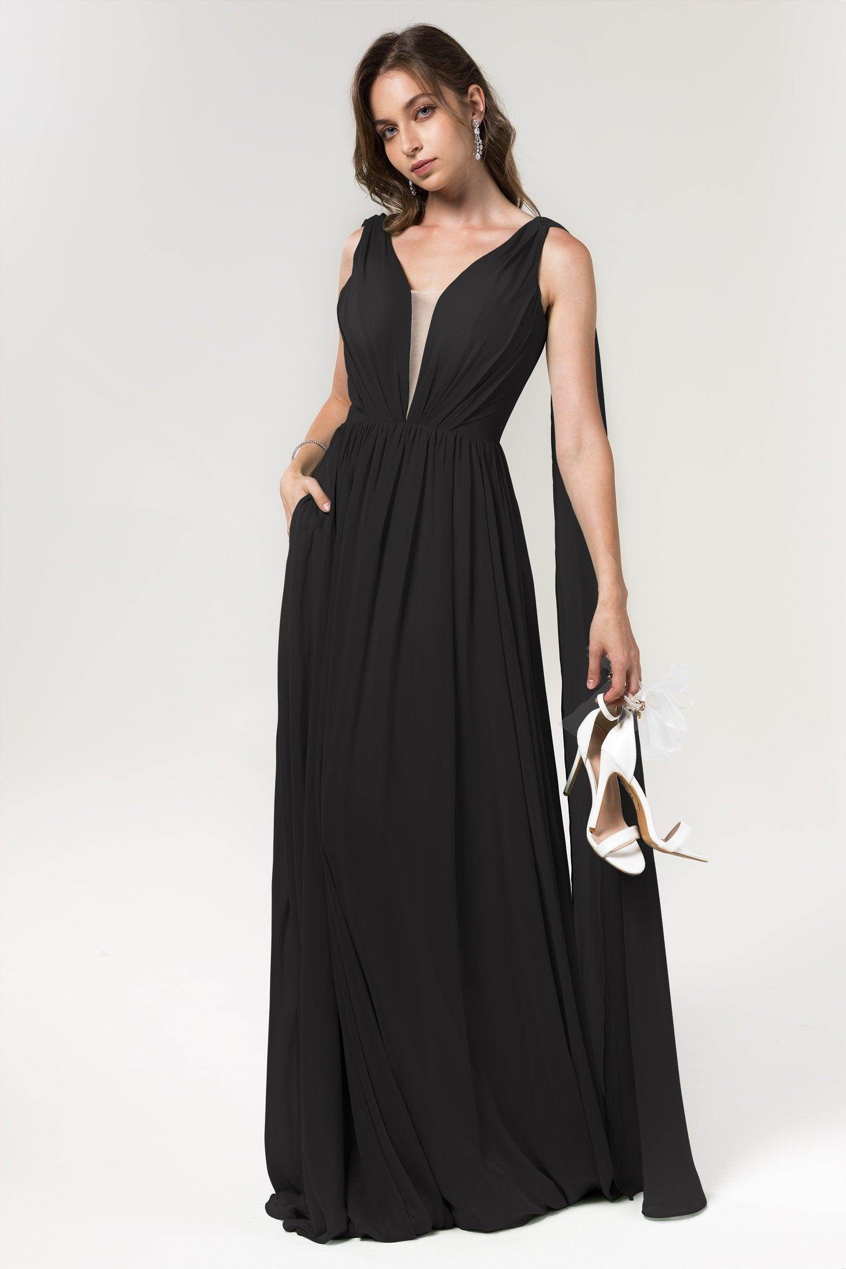A-Line Floor Length Chiffon Bridesmaid Dress Formal Dresses CB0565