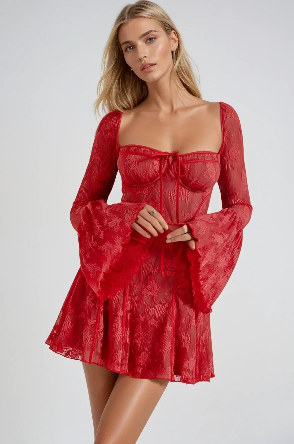 Amaya ¨C The Romantic Lace Illusion Dress