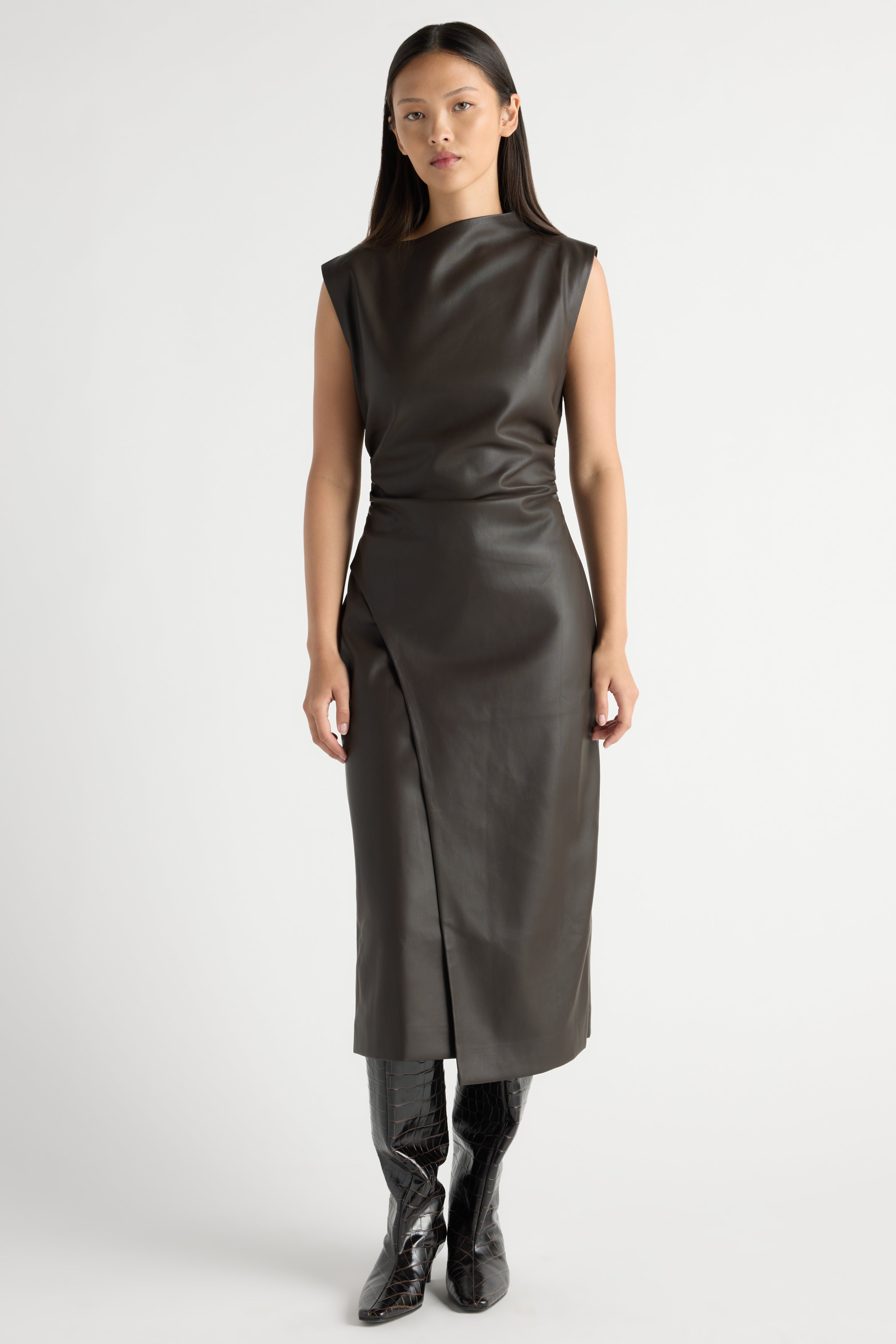 Channing Vegan Leather Dress