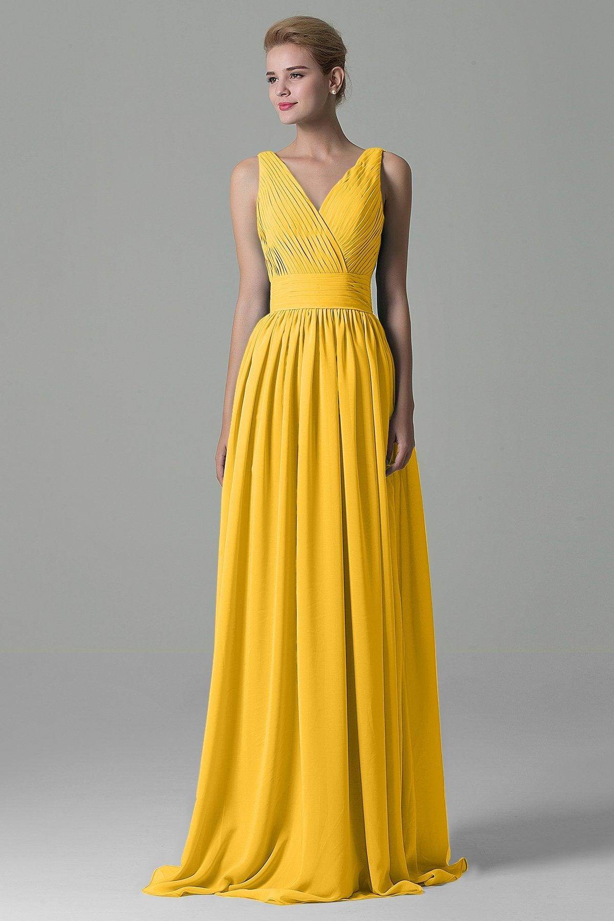 Sheath Floor Length Chiffon Bridesmaid Dress COAF1500A